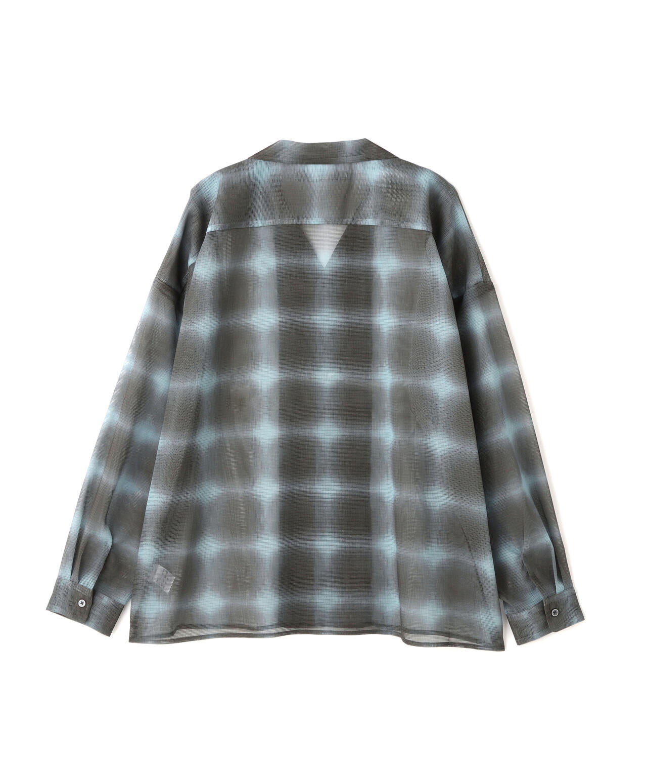 DankrSchon/ダンケシェーン/OMBRE CHECK MESH LONG SLEEVE SHIRT