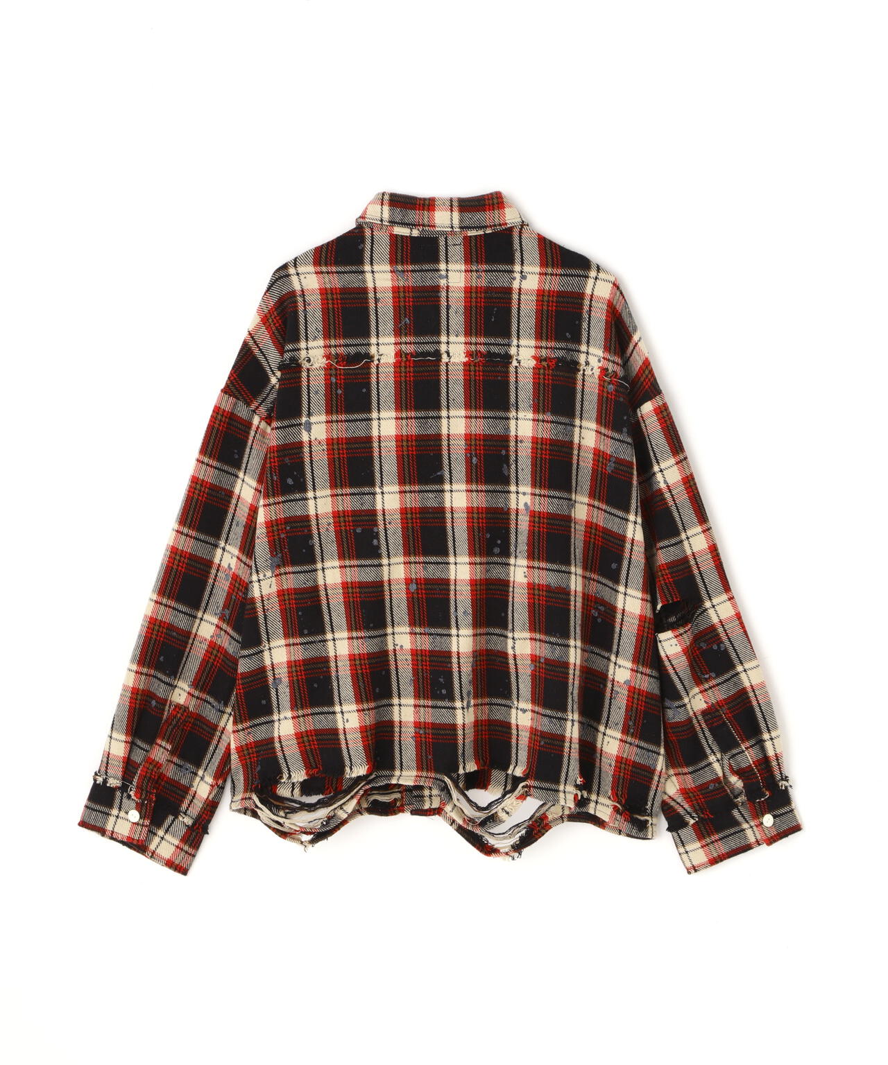 DankeSchon/ダンケシェーン/STUDS FLANNEL CHECK L/S SHIRTS