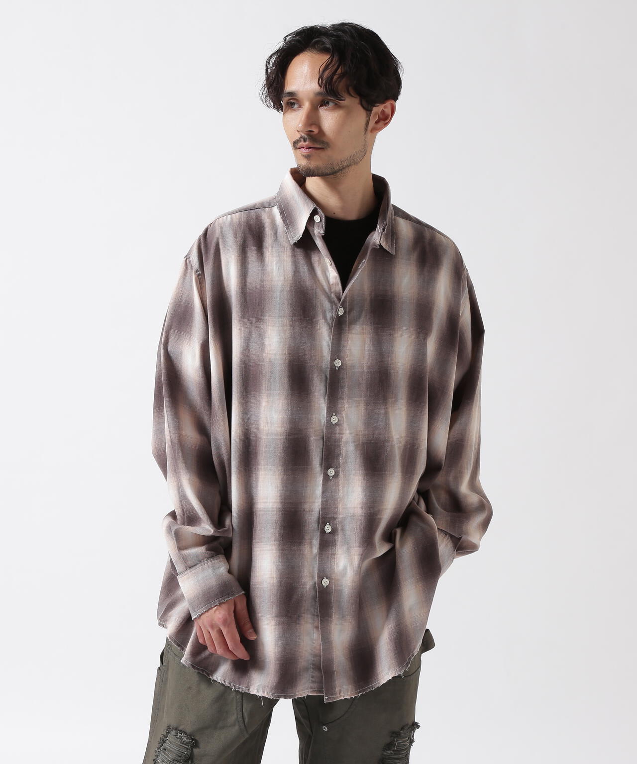 WHITELAND/ホワイトランド/DAMEGE CHECK SHIRT