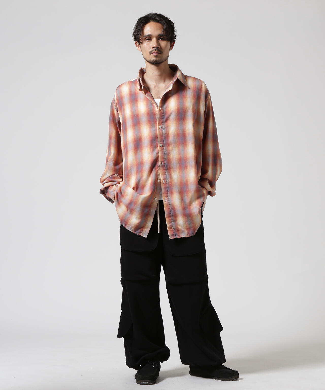 WHITELAND/ホワイトランド/DAMEGE CHECK SHIRT