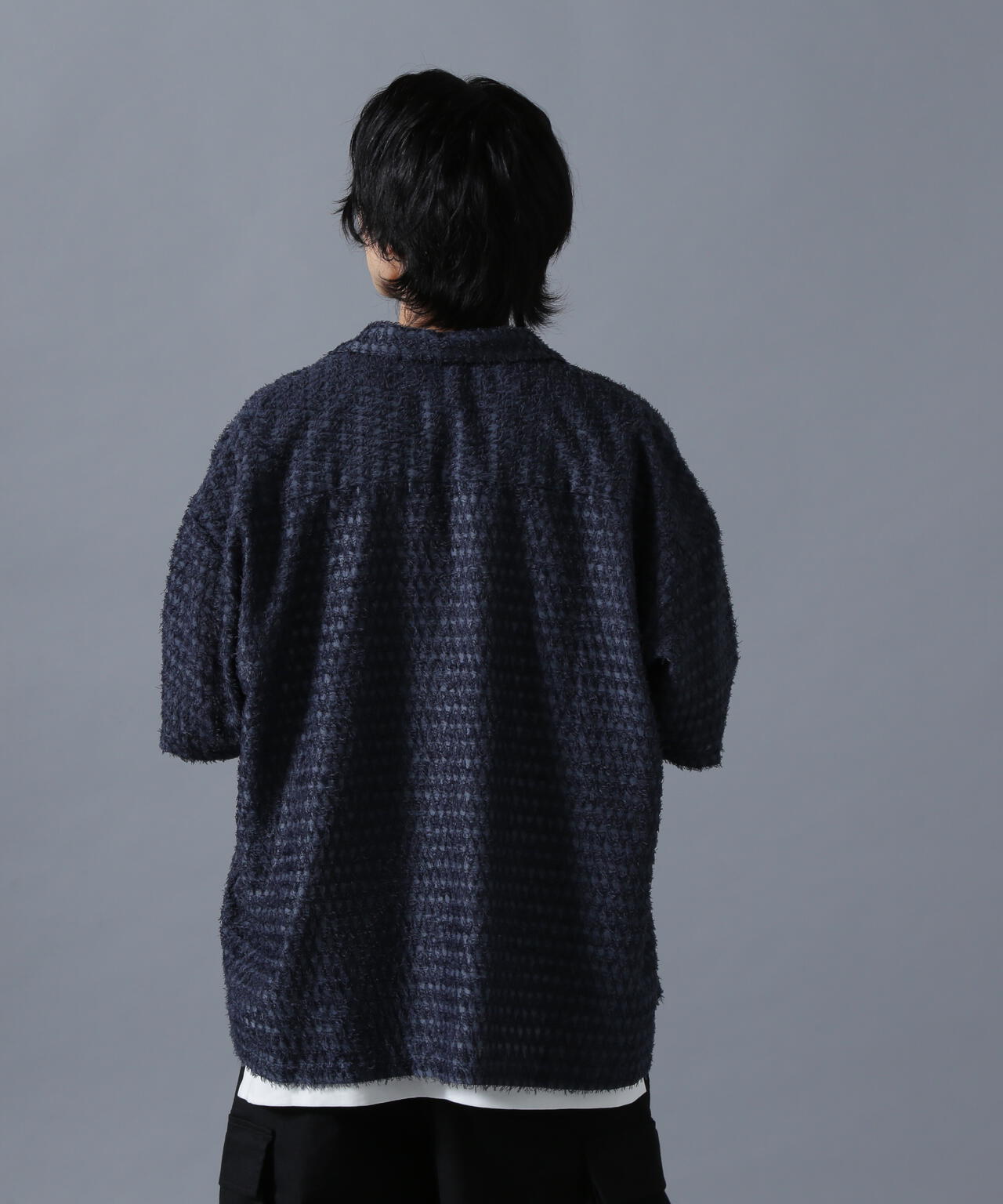 DankeSchon/ダンケシェーン/SHEER SHAGGY JACQUARED S/S SHIRTS