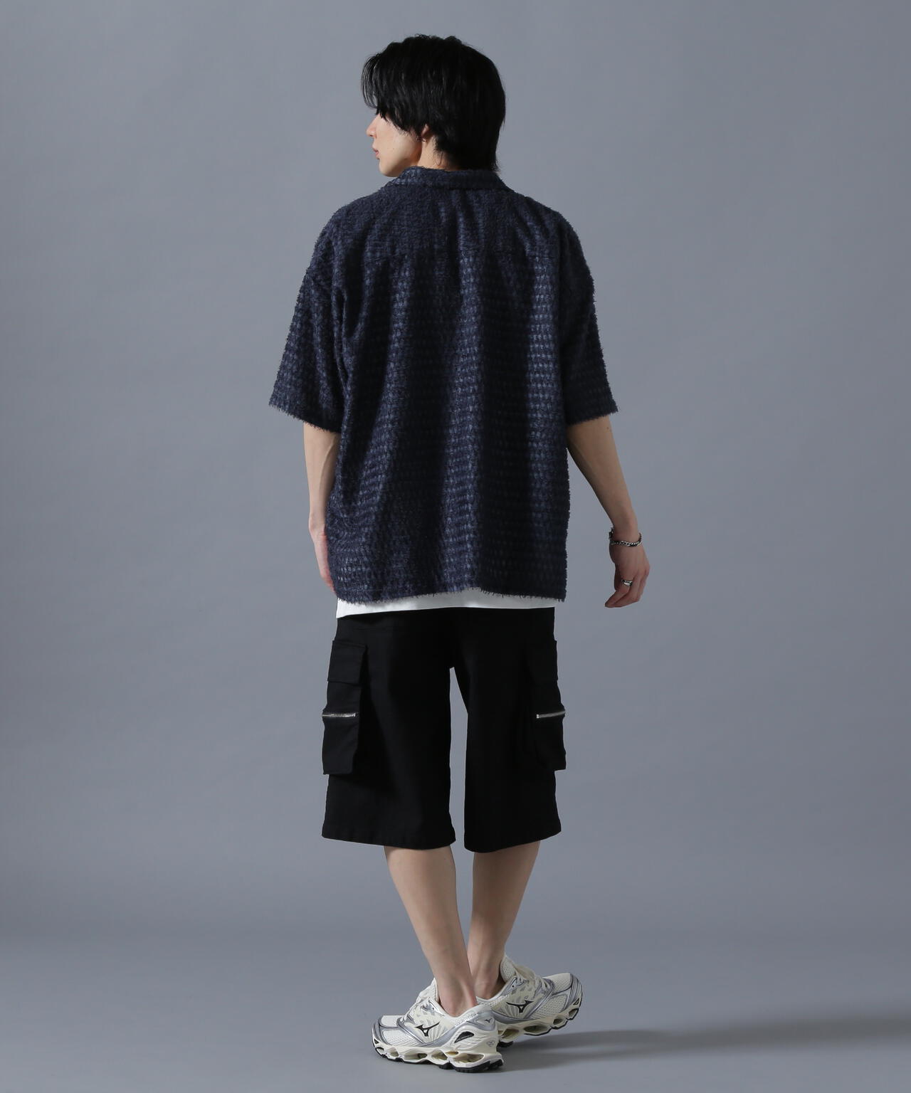 DankeSchon/ダンケシェーン/SHEER SHAGGY JACQUARED S/S SHIRTS