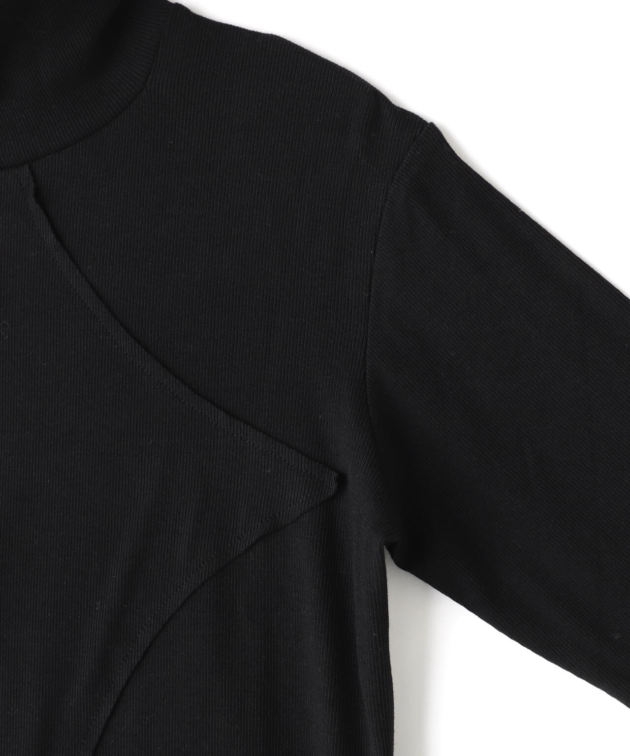 WHITELAND/ホワイトランド/RIB STAND ZIP LS TEE