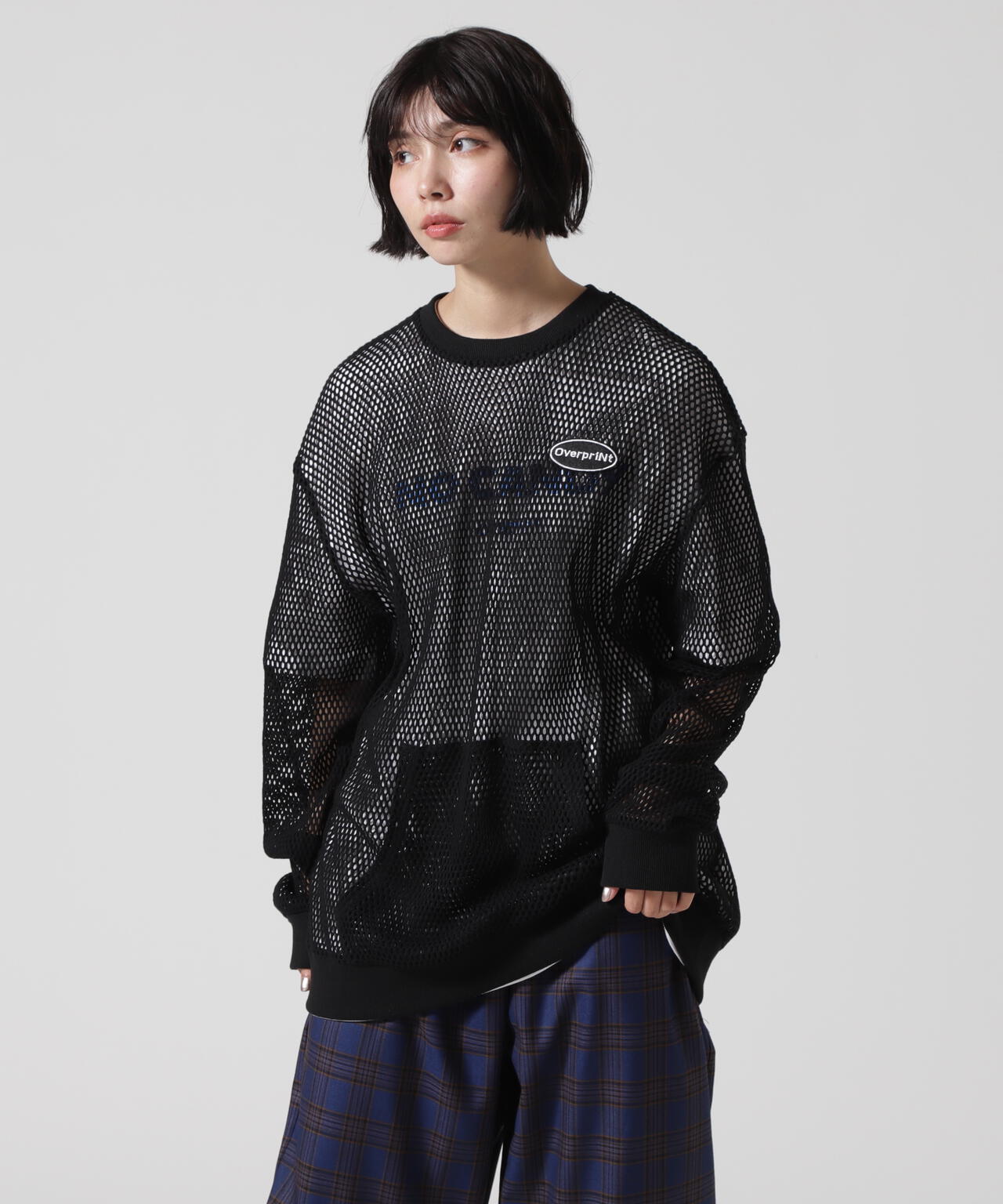 overprint/オーバープリント/MESH TEE