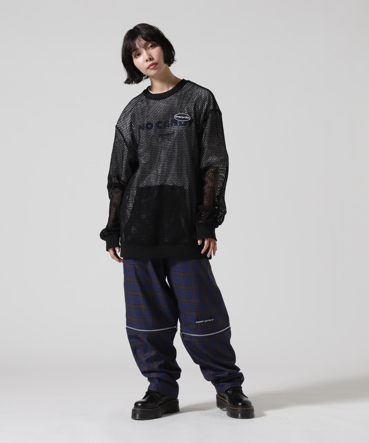 overprint/オーバープリント/MESH TEE