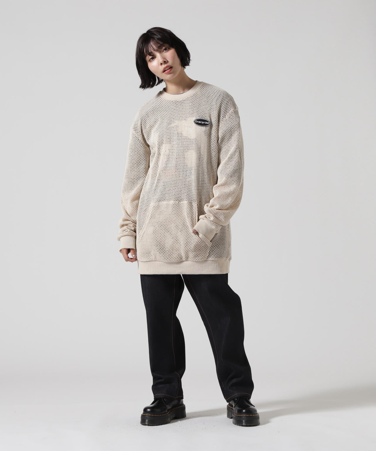 overprint/オーバープリント/MESH TEE