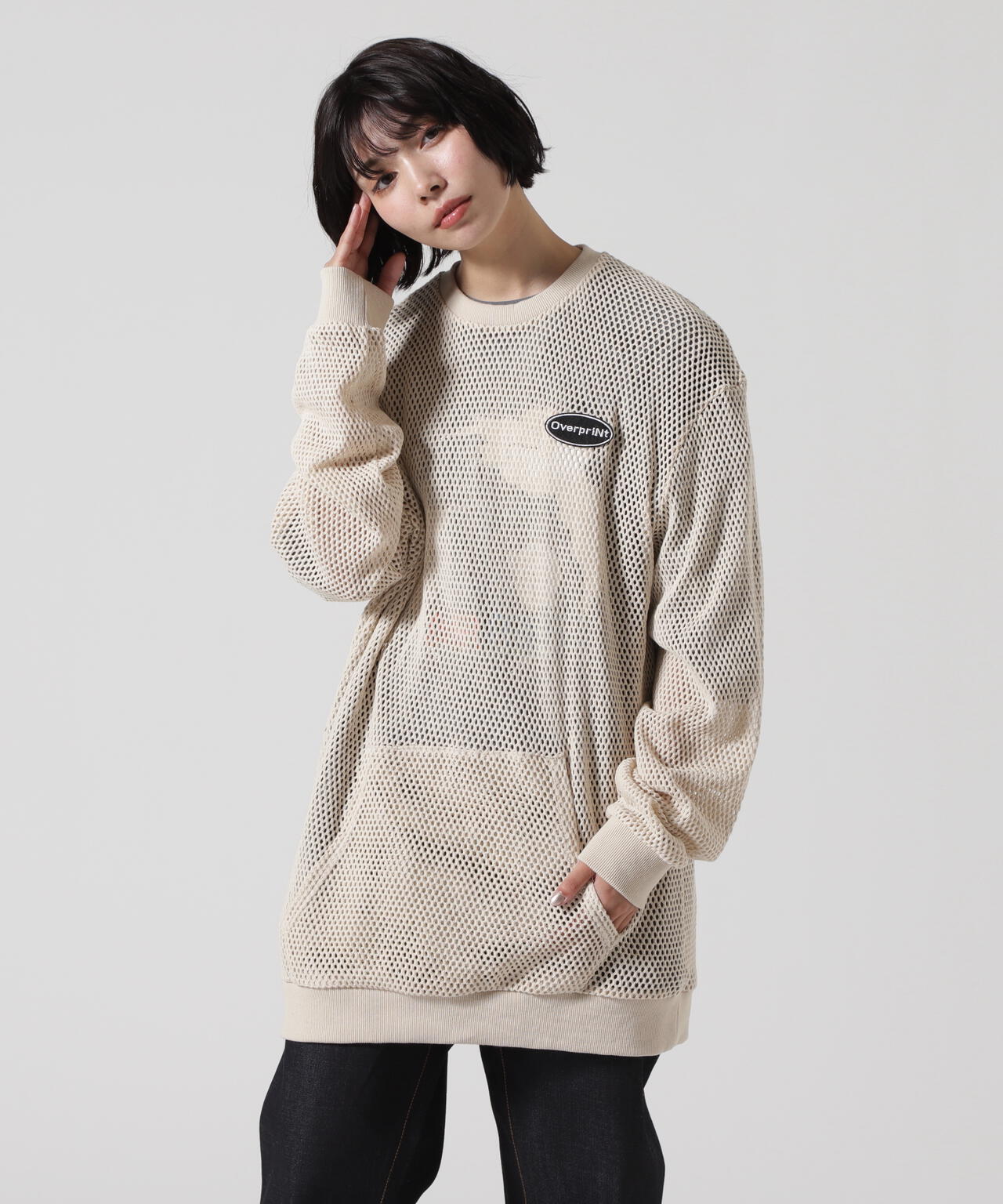 overprint/オーバープリント/MESH TEE