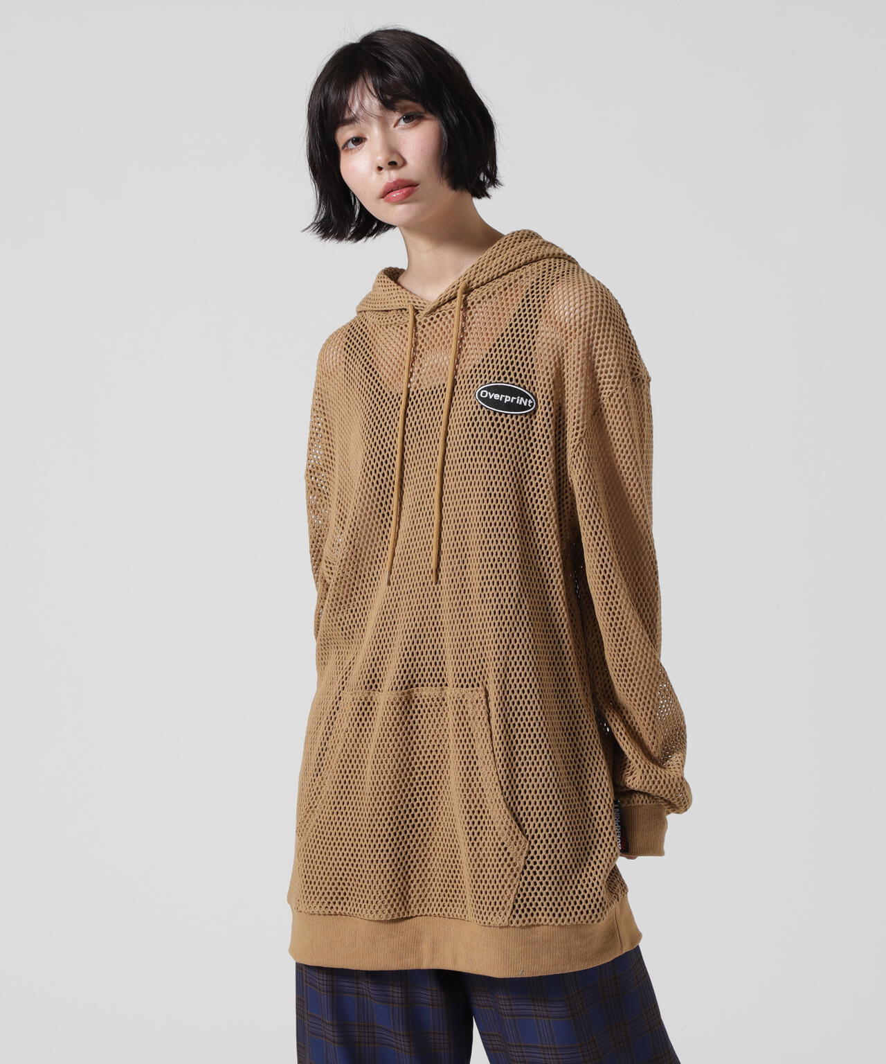 overprint/オーバープリント/MESH HOODIE