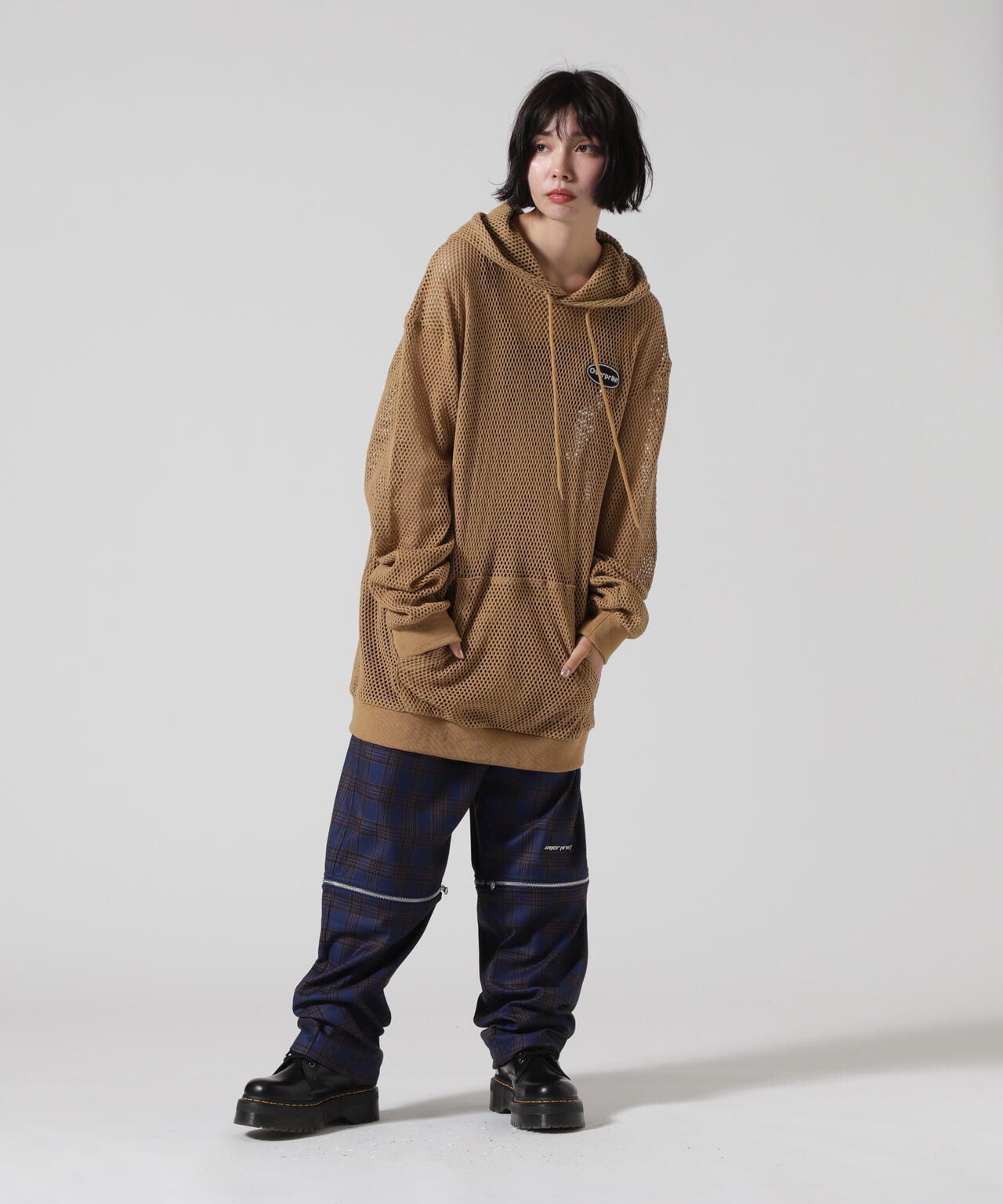 overprint/オーバープリント/MESH HOODIE