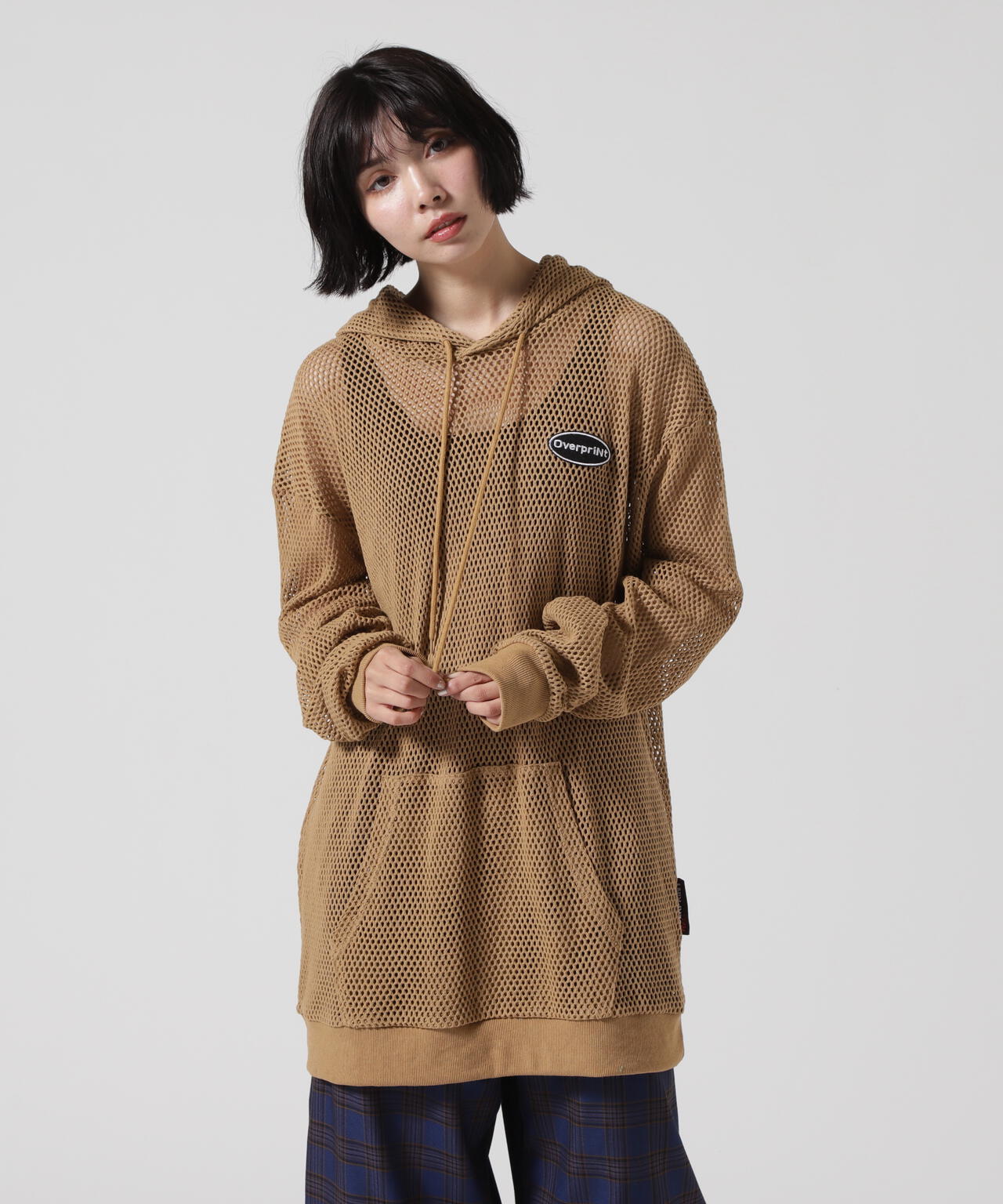overprint/オーバープリント/MESH HOODIE