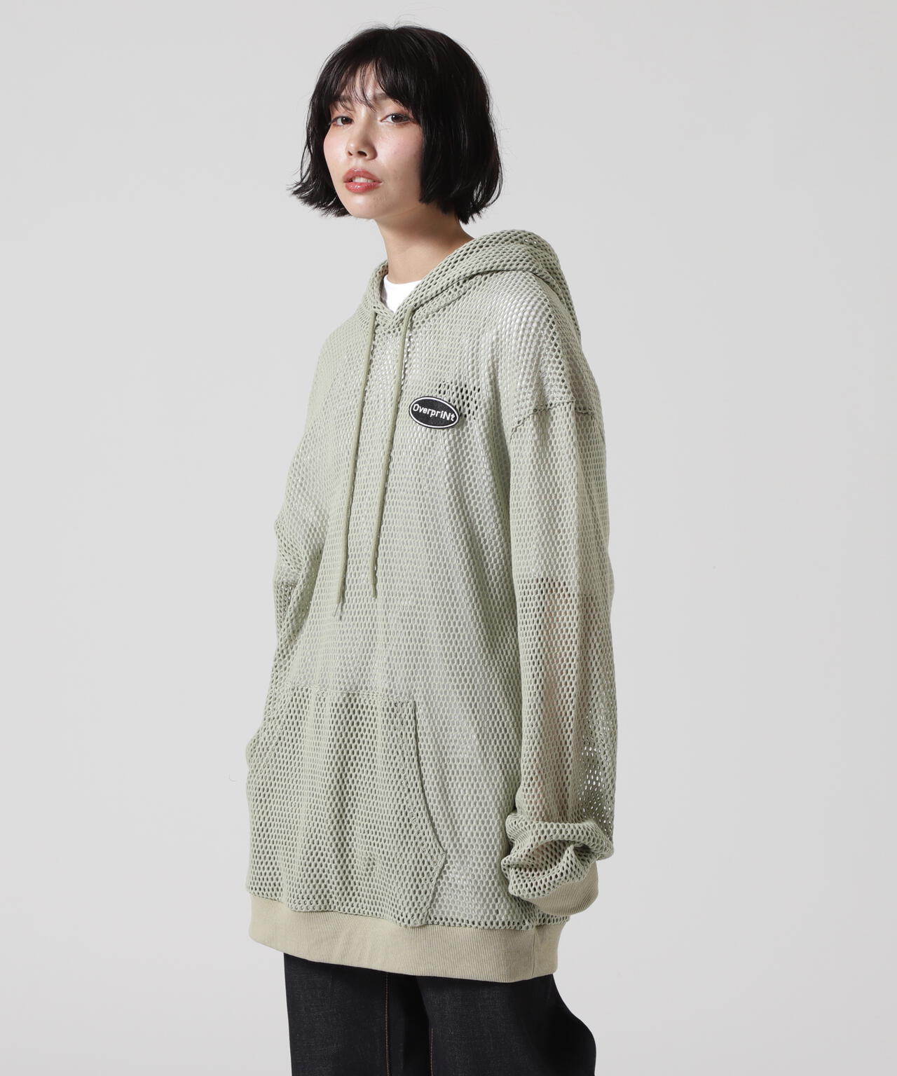 overprint/オーバープリント/MESH HOODIE