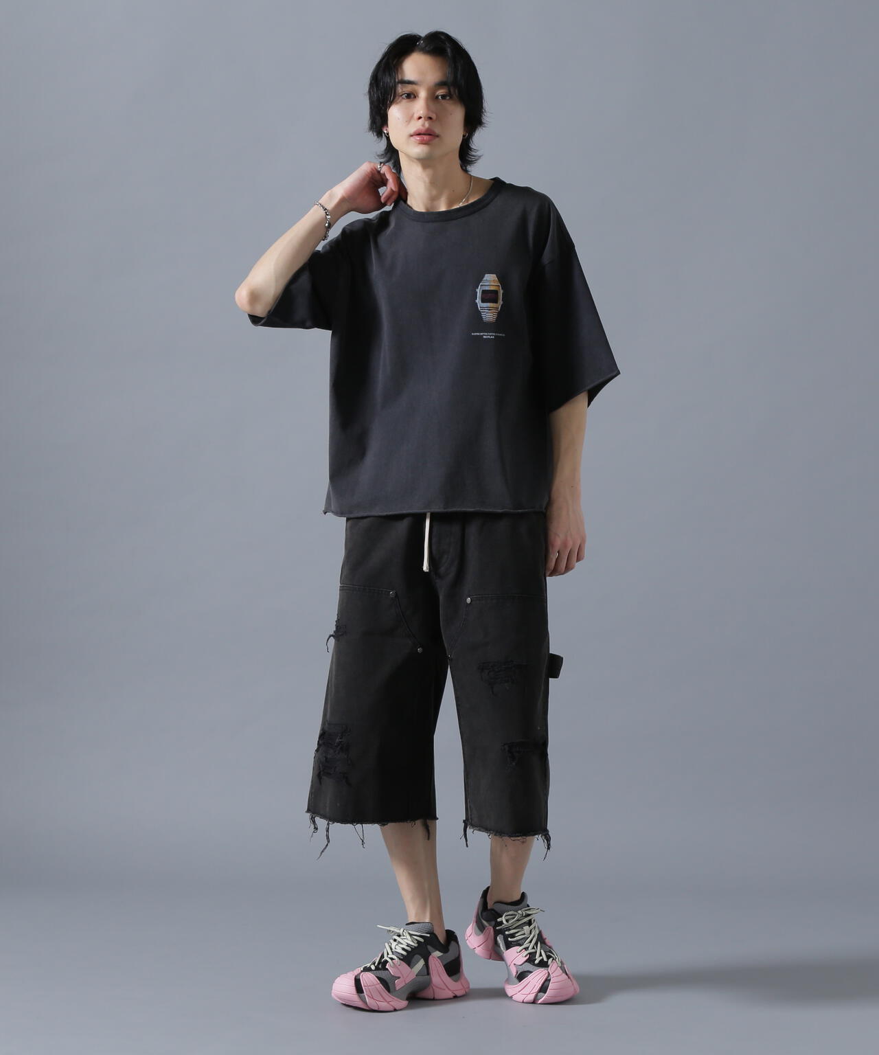 DankeSchon/ダンケシェーン/CUTOFF S/S TEE WATCH