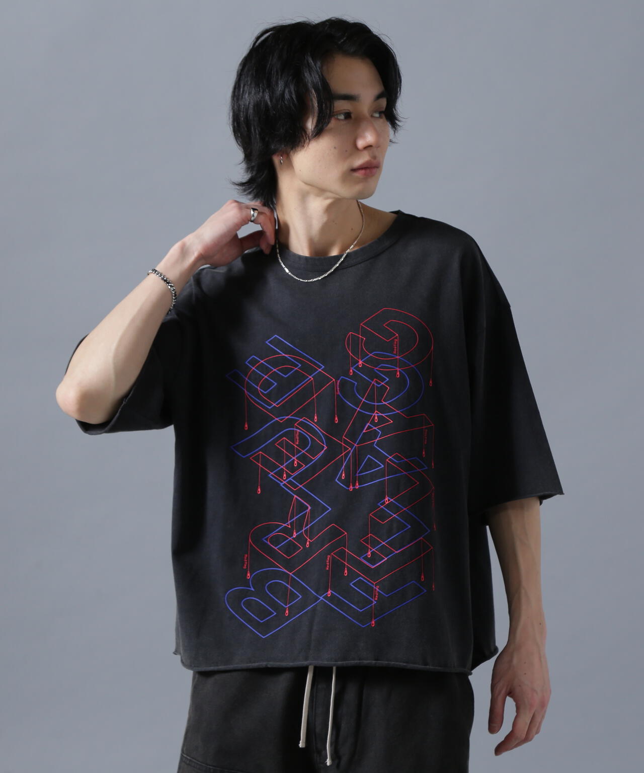 DankeSchon/ダンケシェーン/CUTOFF S/S TEE REDFLAG