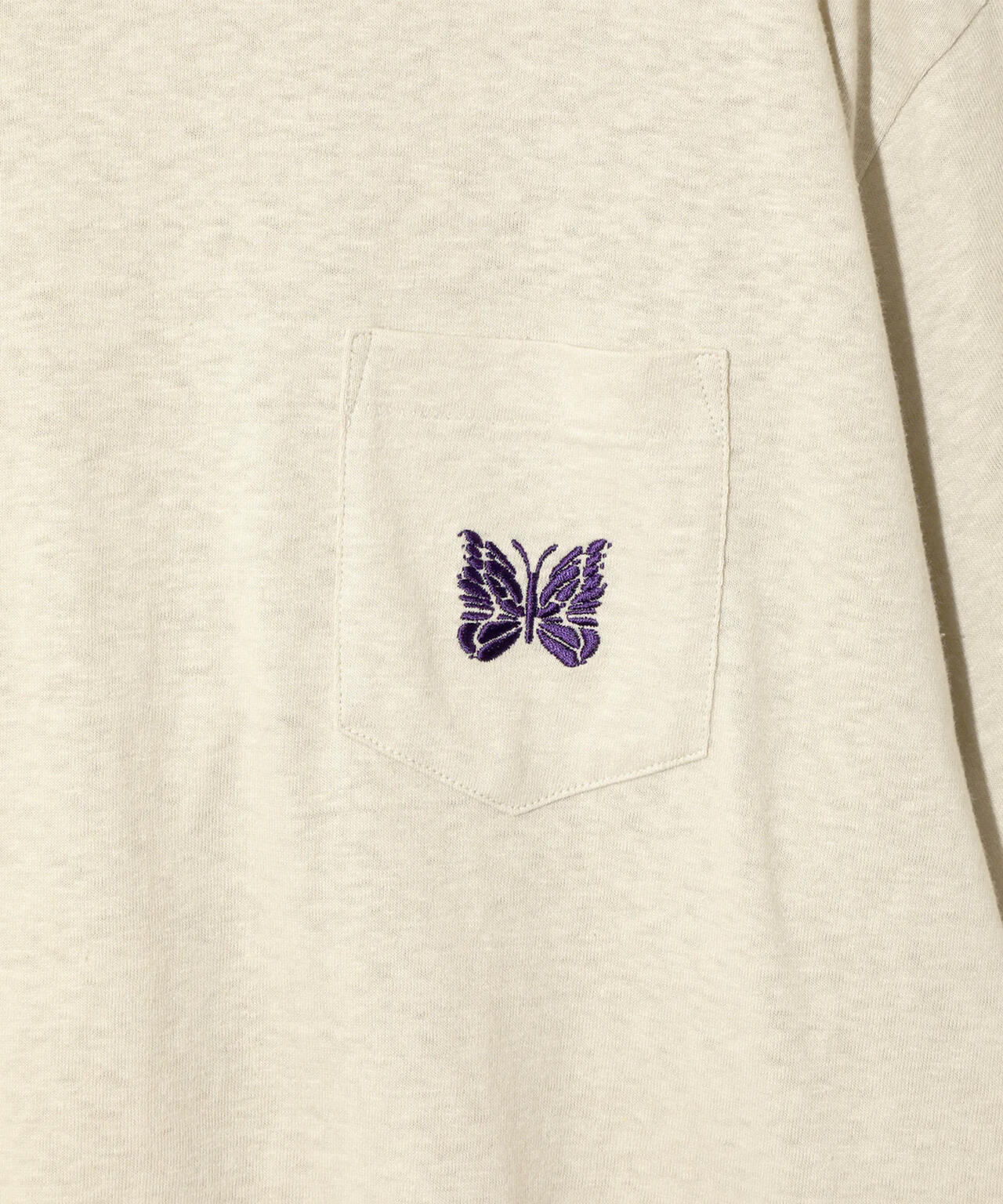 NEEDLES/ニードルズ/S/S PAPILLON EMB.POCKET TEE -  COTTON JERSEY