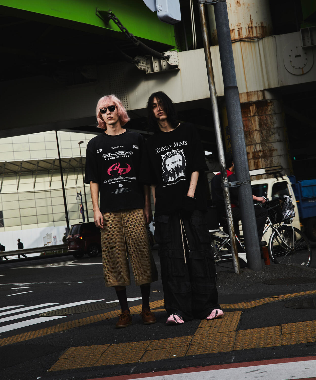 DankeSchon/ダンケシェーン/POWDER S/S TEE RACE PINK