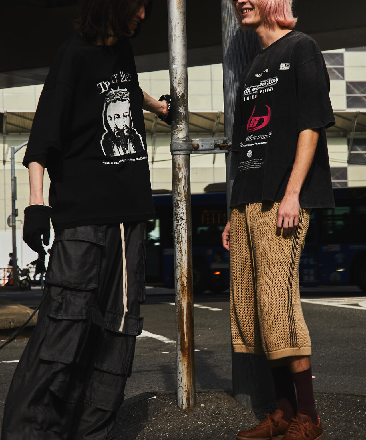 DankeSchon/ダンケシェーン/POWDER S/S TEE RACE PINK