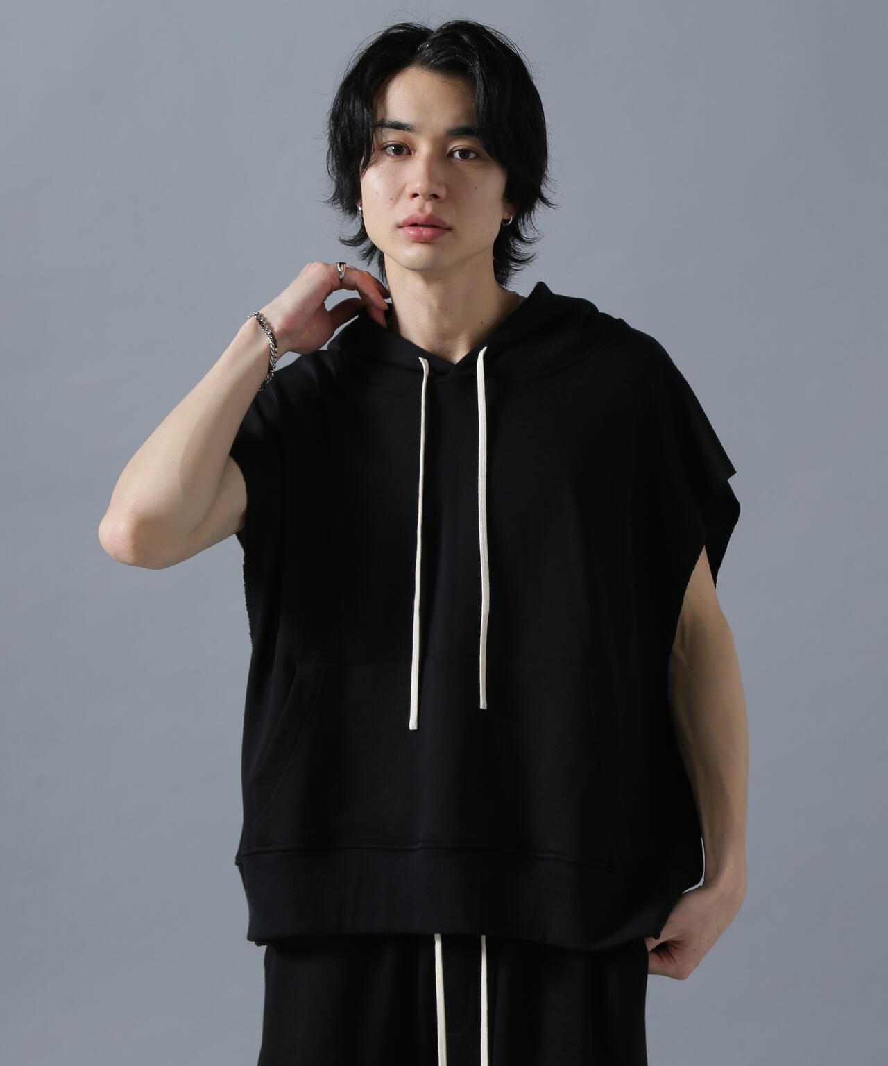 DankeSchon/ダンケシェーン/CHEMICAL SWEAT NOSLEEVE HOODIE