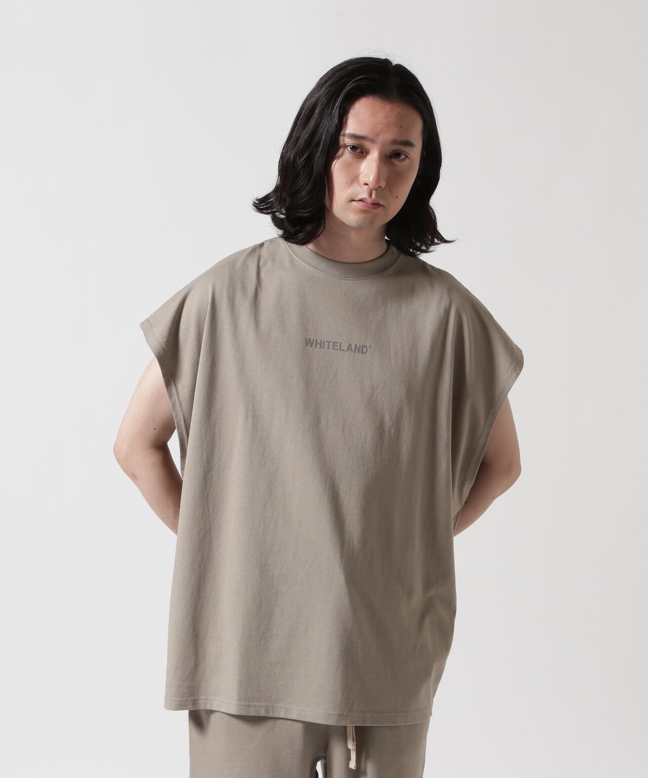 【WEB&DEPOT限定】WHITELAND/ホワイトランド/OWL LOGO NOSLEEVE TEE