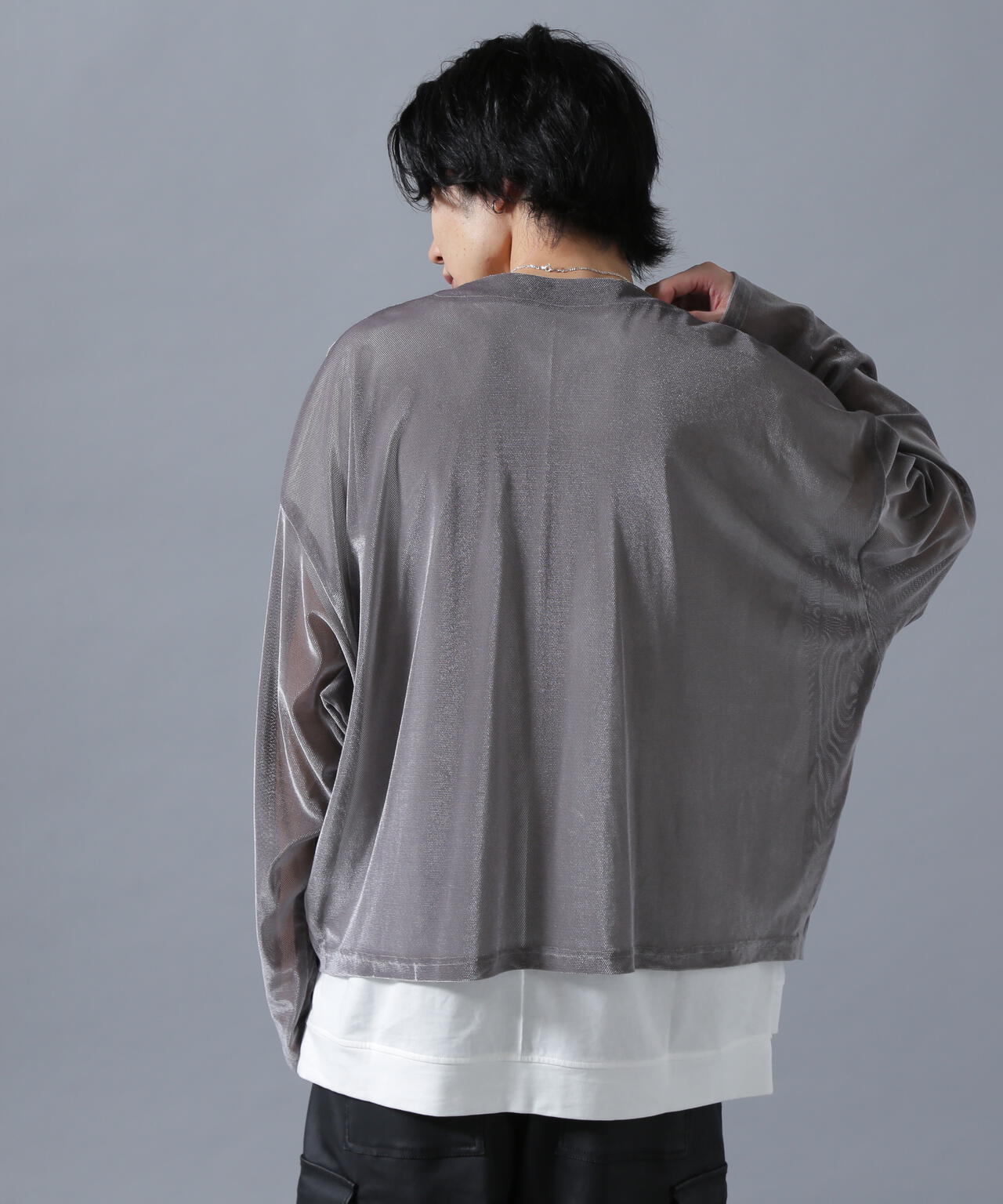 DankeSchon/ダンケシェーン/MESH VELOR CARDIGAN