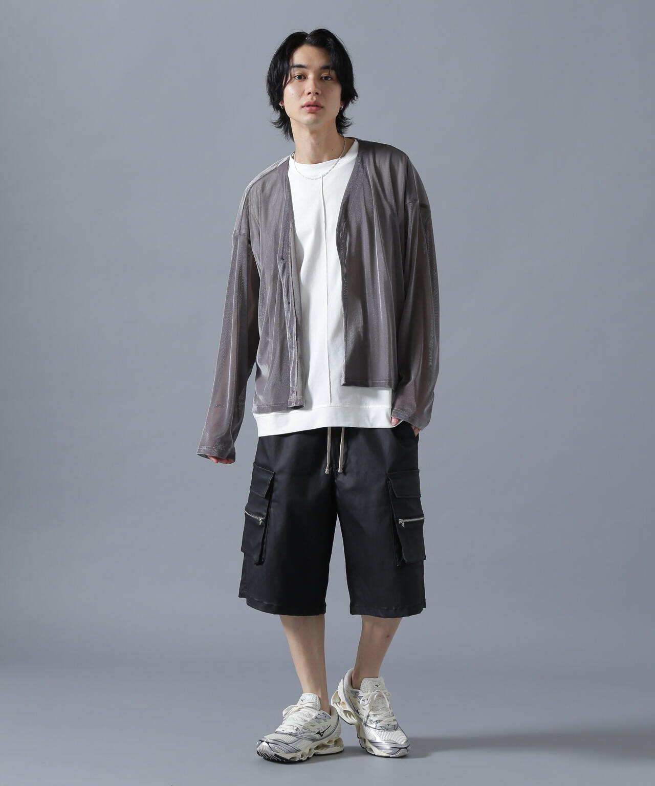 DankeSchon/ダンケシェーン/MESH VELOR CARDIGAN