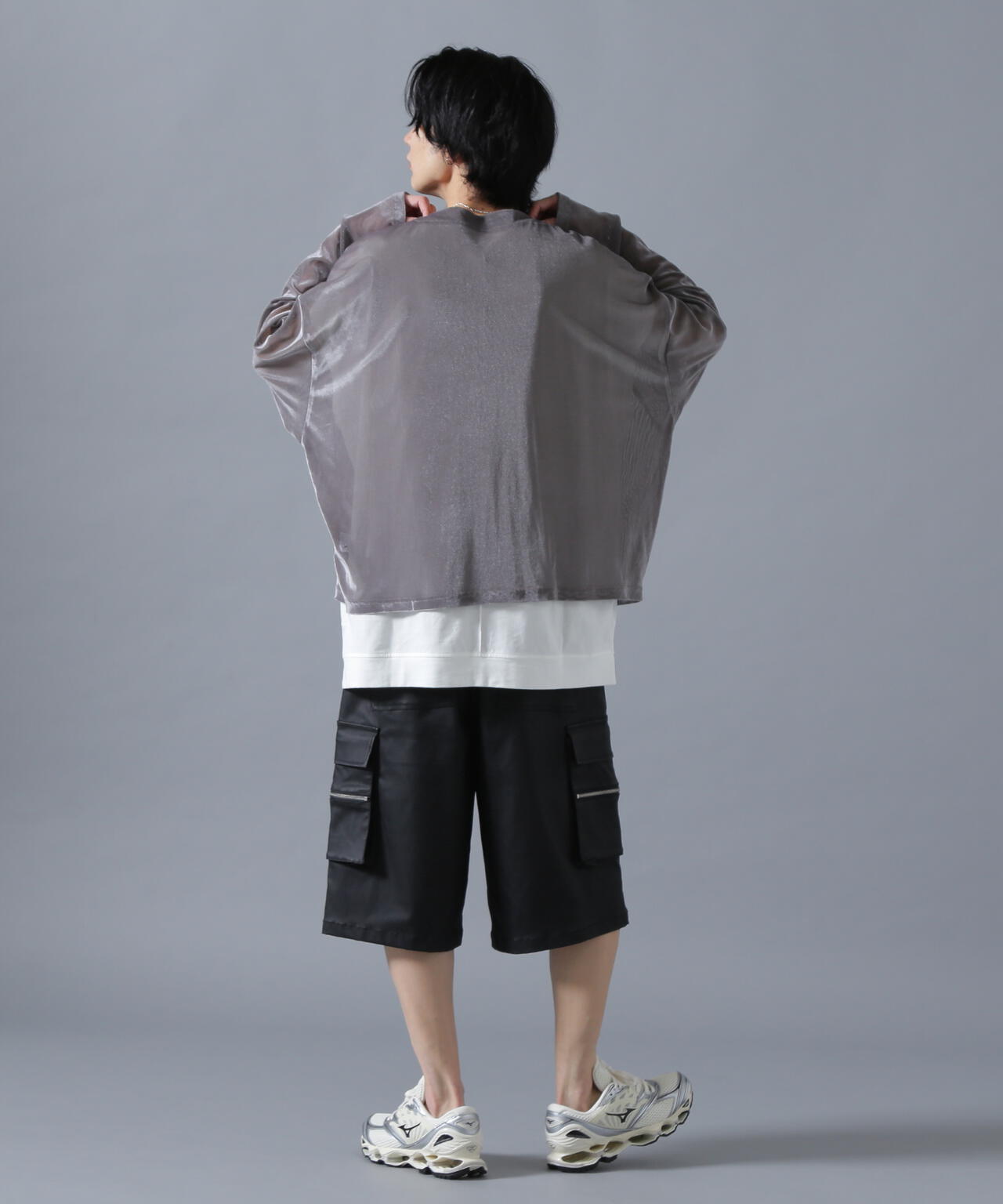 DankeSchon/ダンケシェーン/MESH VELOR CARDIGAN