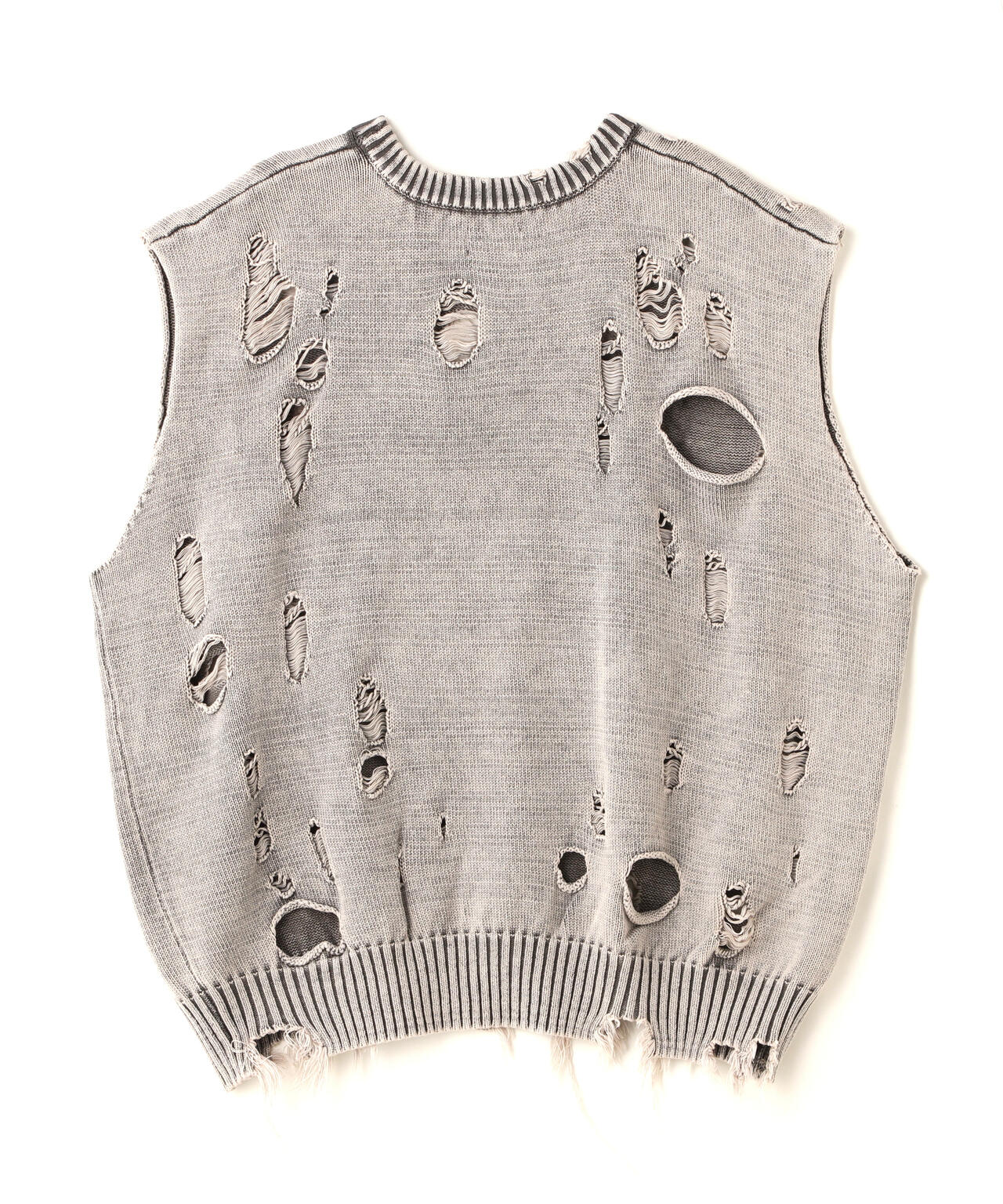 DankeSchon/ダンケシェーン/PIGMENT DAMAGE KNIT VEST