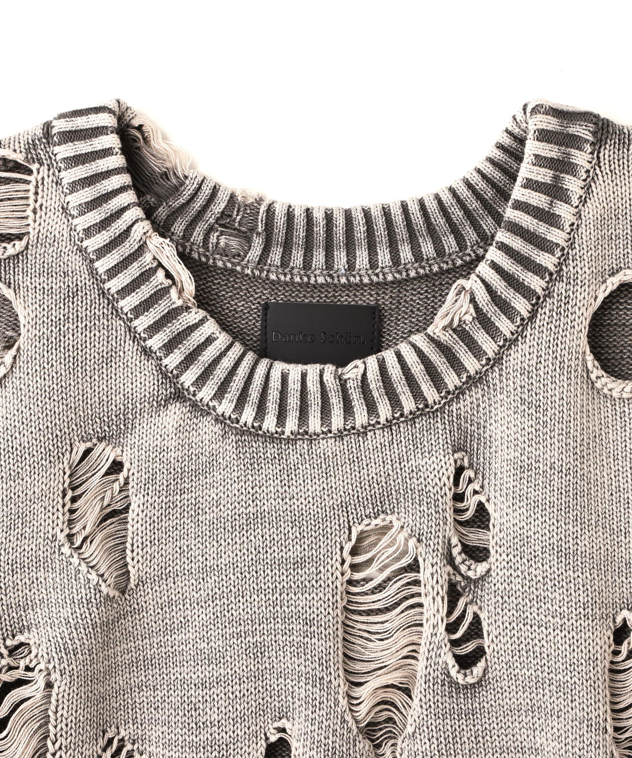 DankeSchon/ダンケシェーン/PIGMENT DAMAGE KNIT VEST