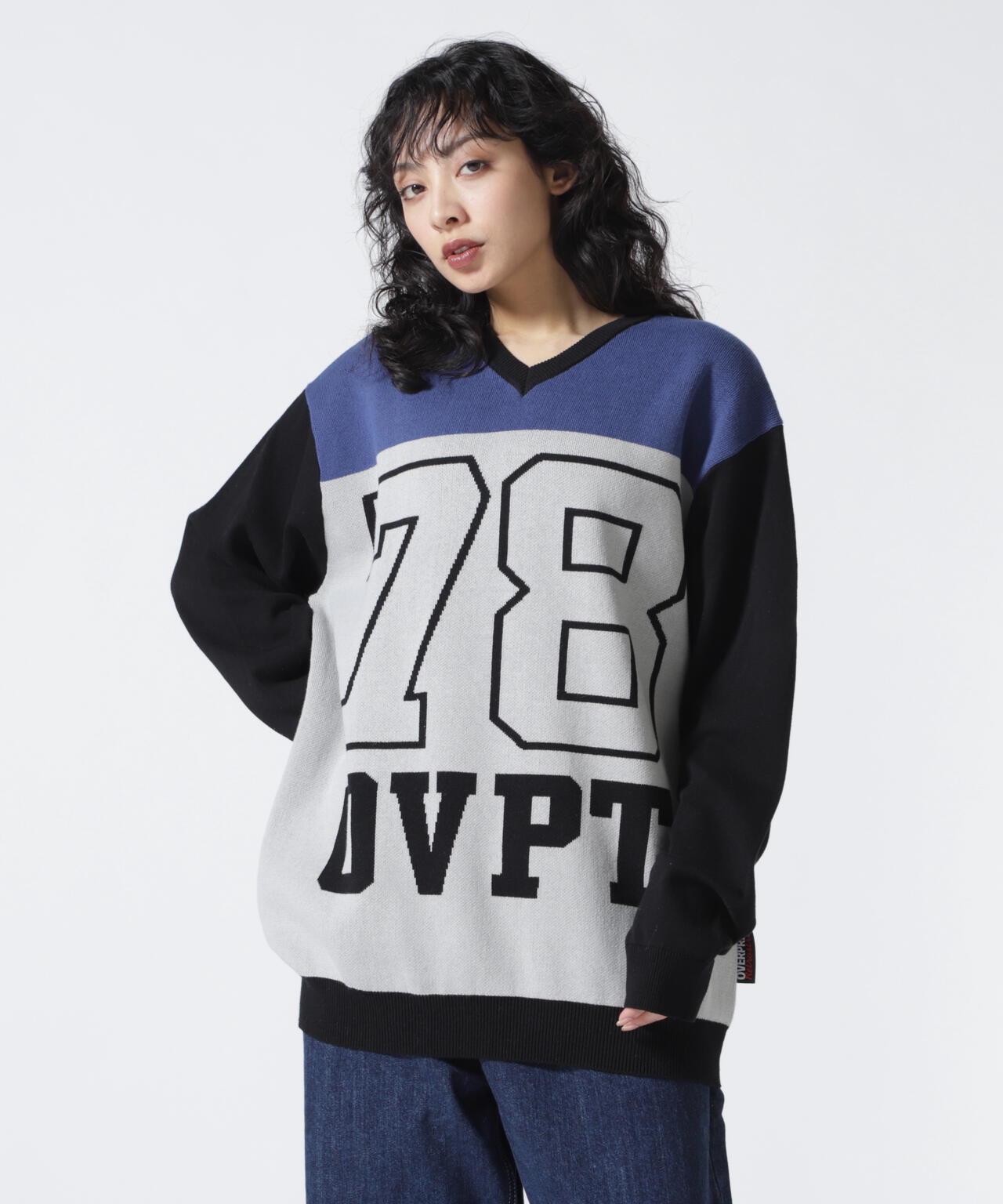 overprint/オーバープリント/78 V NECK  COTTON KNIT