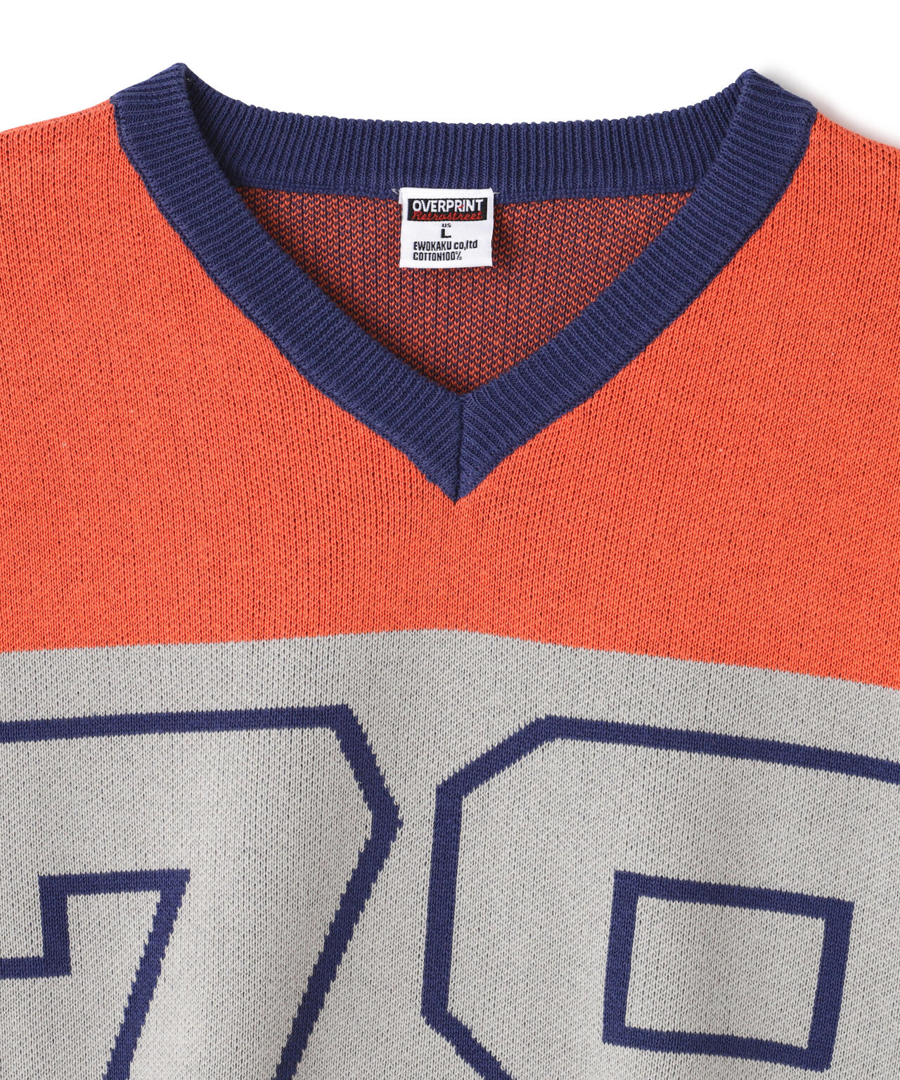 overprint/オーバープリント/78 V NECK  COTTON KNIT