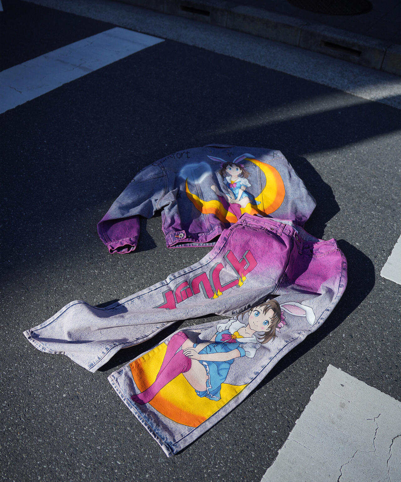 doublet/ダブレット/ANIME HAND-PAINTING DENIM JACKET