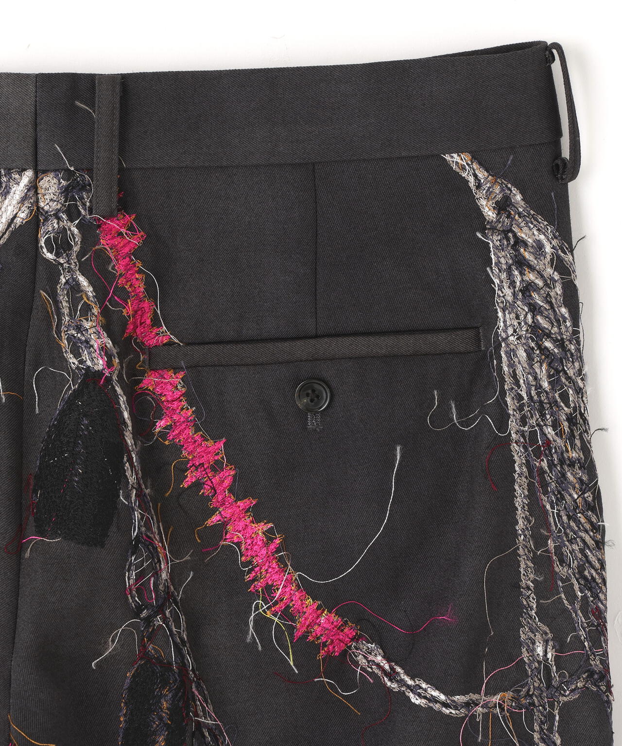 doublet/ダブレット/EMBROIDERED CHAIN TAILORED TROUSERS