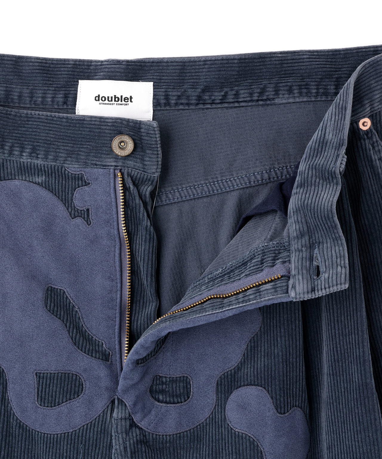 doublet/ダブレット/BONE APPLIQUE CORDUROY CROPPED PANTS