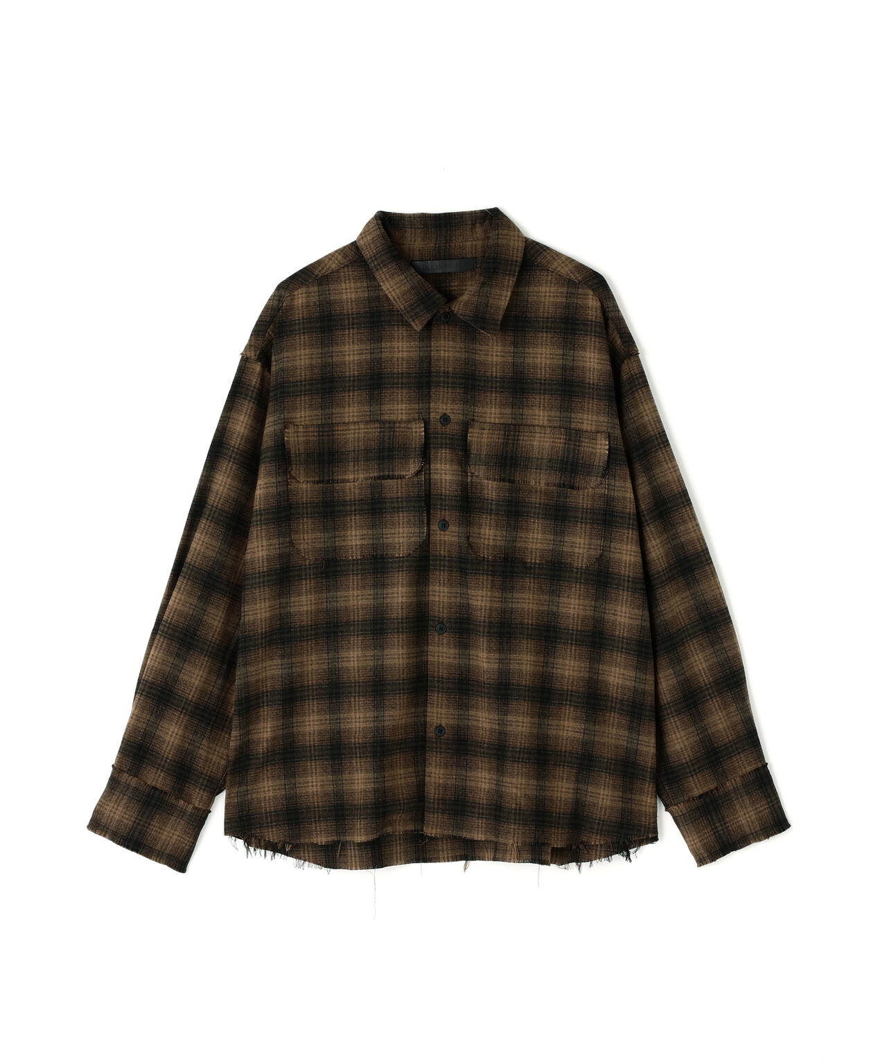 DankeSchon/ダンケシェーン/CUTOFF CHECK SHIRTS