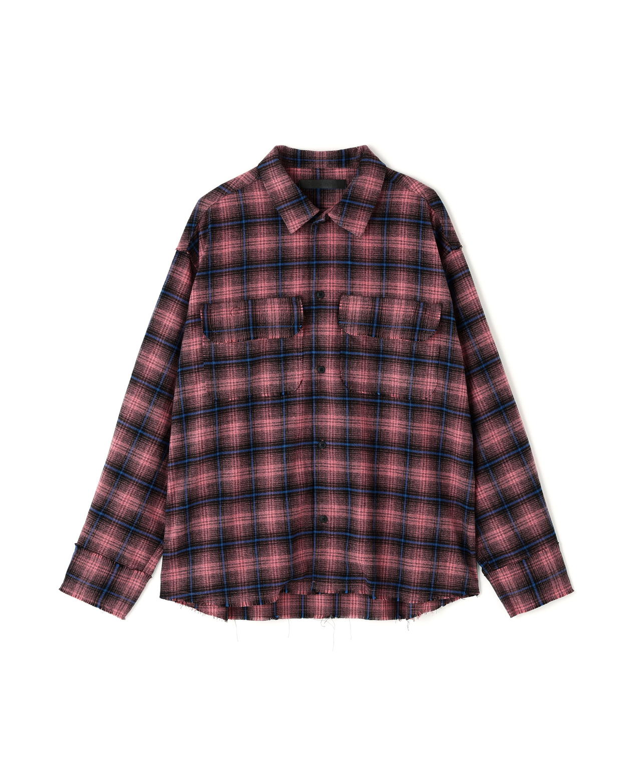 DankeSchon/ダンケシェーン/CUTOFF CHECK SHIRTS