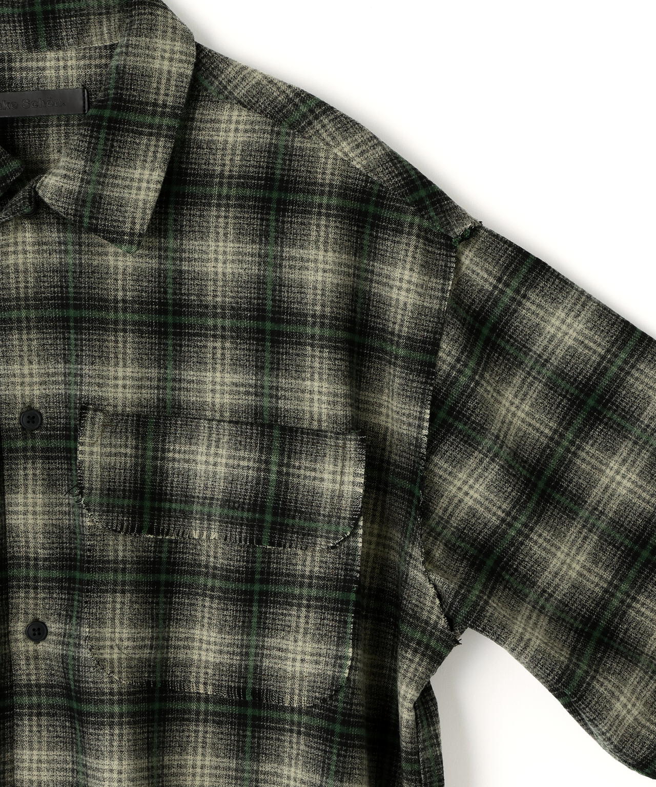 DankeSchon/ダンケシェーン/CUTOFF CHECK SHIRTS