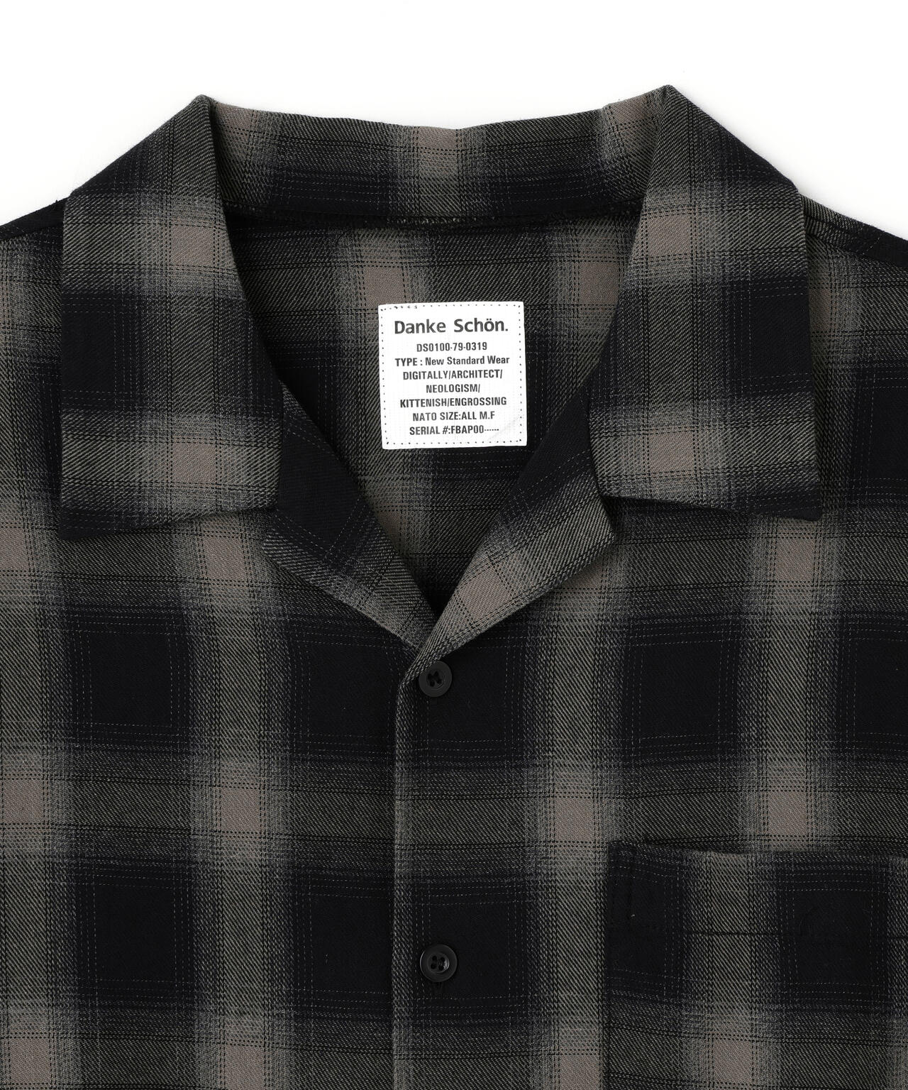 DankeSchon/ダンケシェーン/OMBRE CHECK DAMEGE S/S SHIRTS