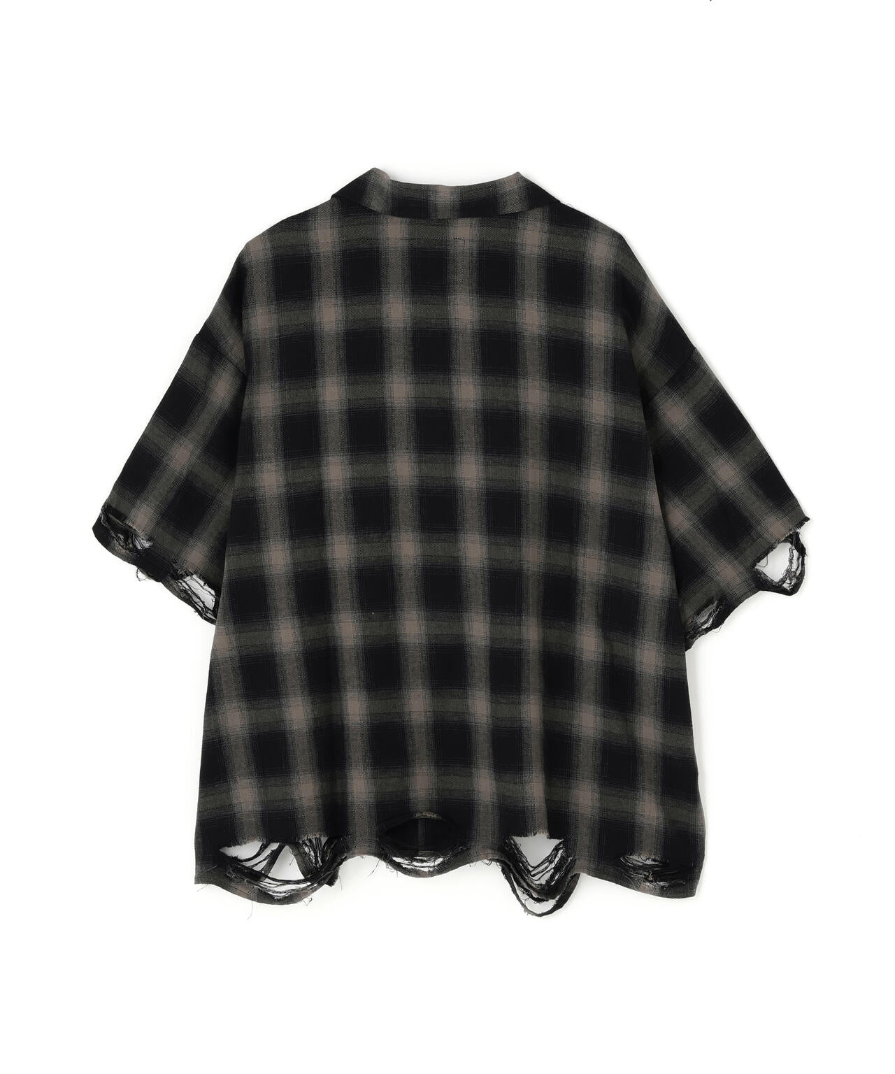 DankeSchon/ダンケシェーン/OMBRE CHECK DAMEGE S/S SHIRTS