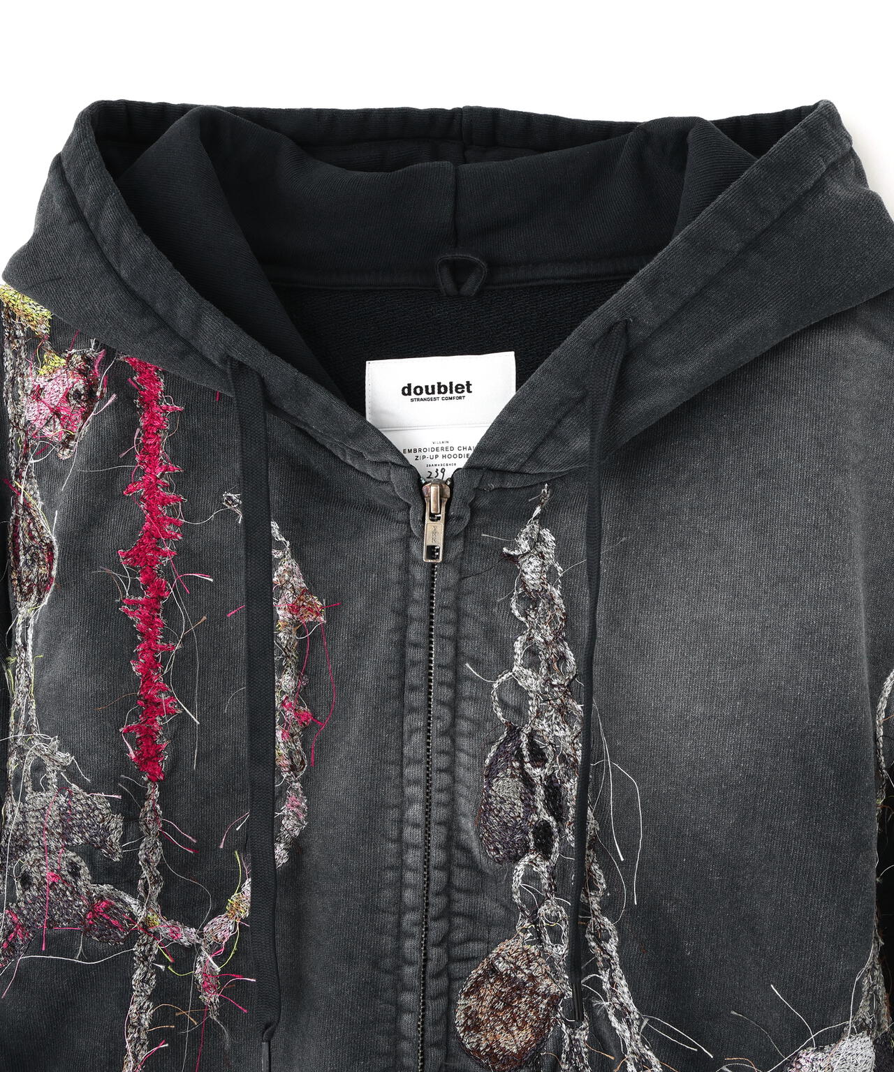 doublet/ダブレット/EMBROIDERED CHAIN ZIP-UP HOODIE