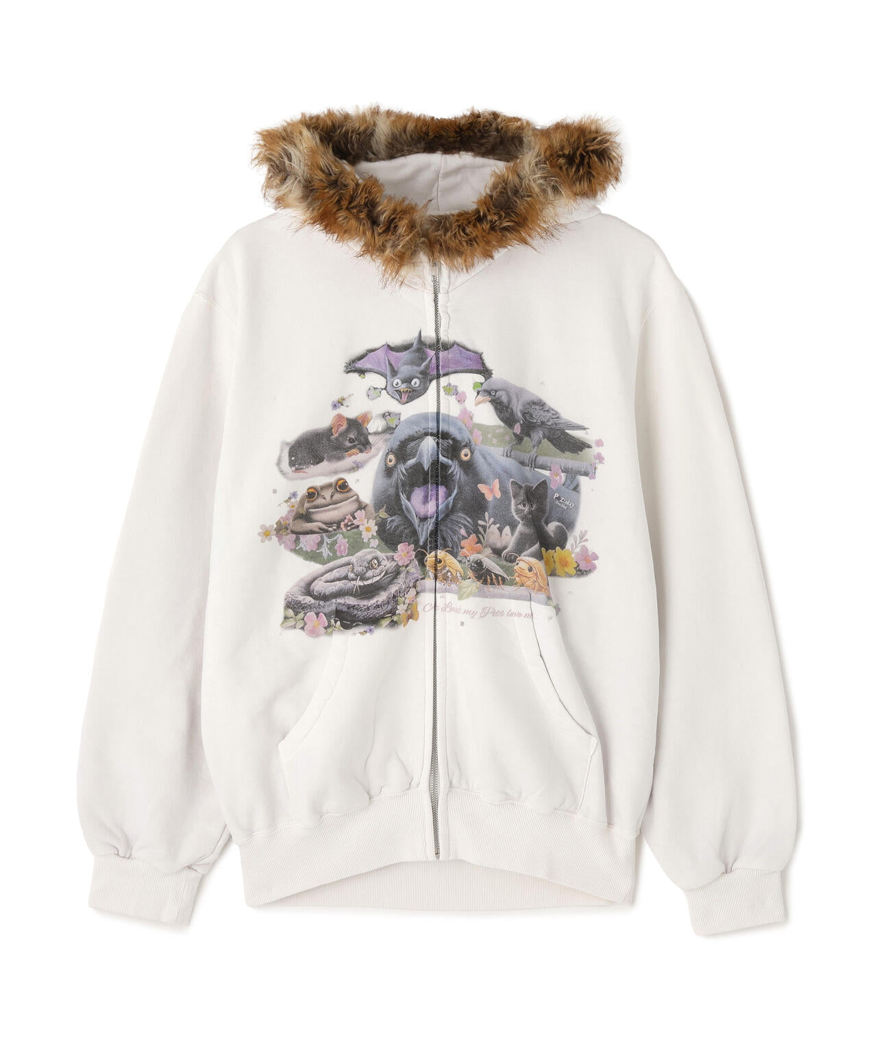 doublet/ダブレット/FURRY COLLAR ZIP-UP HOODIE