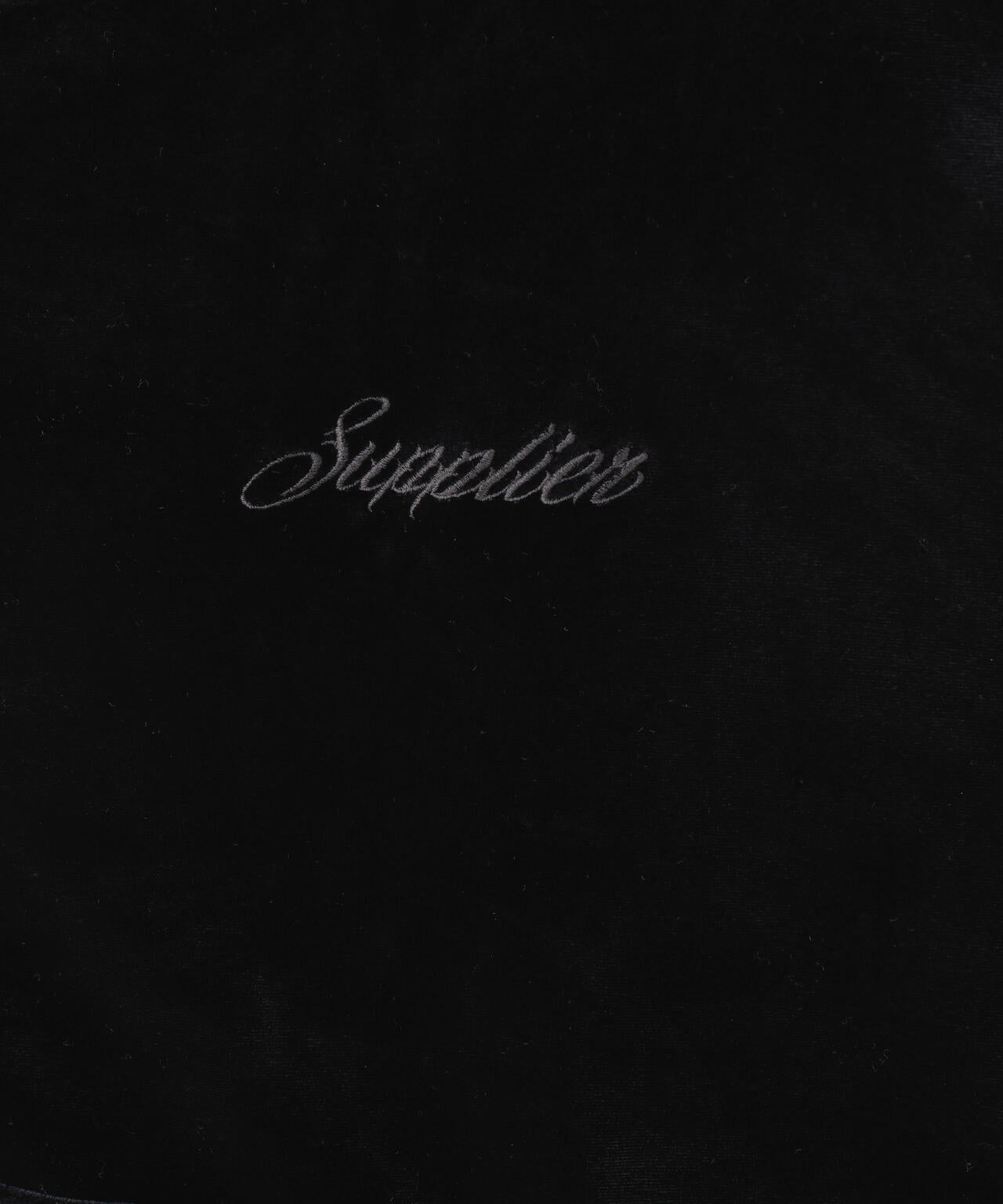 SUPPLIER/サプライヤー/CROSS RHINESTONE VELOUR ZIP HOODIE