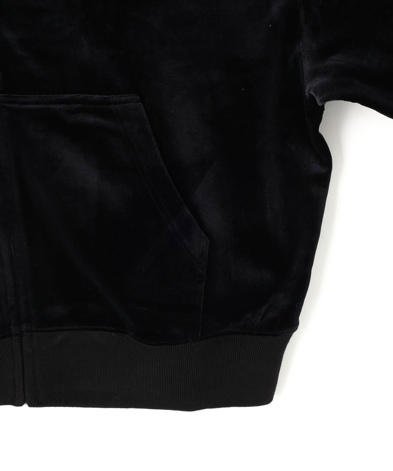 SUPPLIER/サプライヤー/CROSS RHINESTONE VELOUR ZIP HOODIE