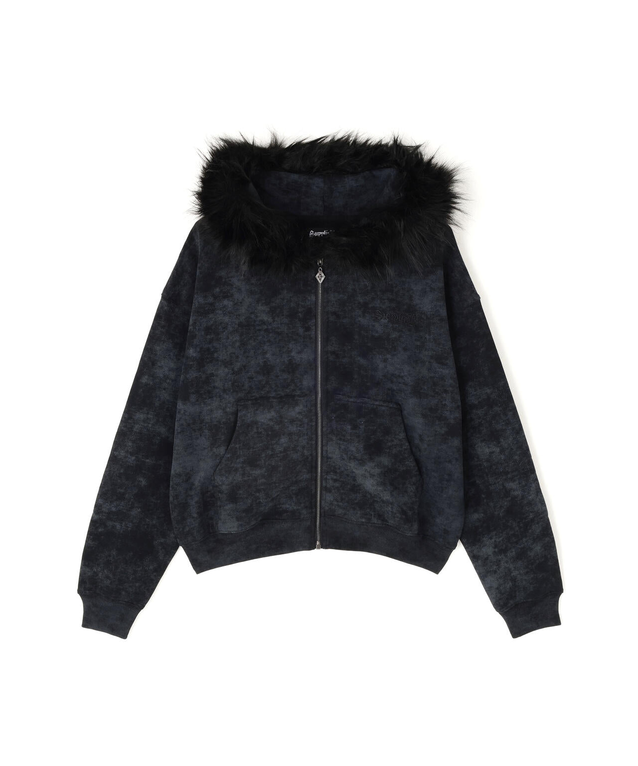 SUPPLIER/サプライヤー/FAUX FUR CROSS ZIP HOODIE