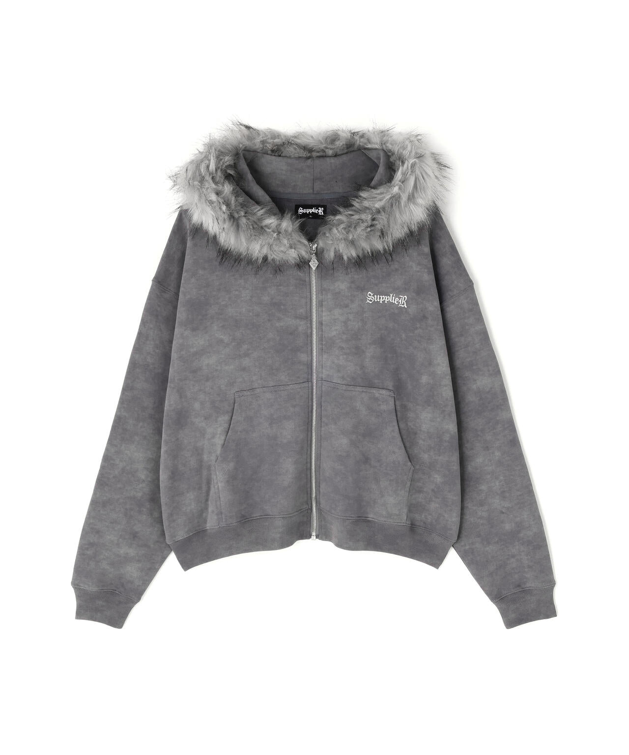 SUPPLIER/サプライヤー/FAUX FUR CROSS ZIP HOODIE