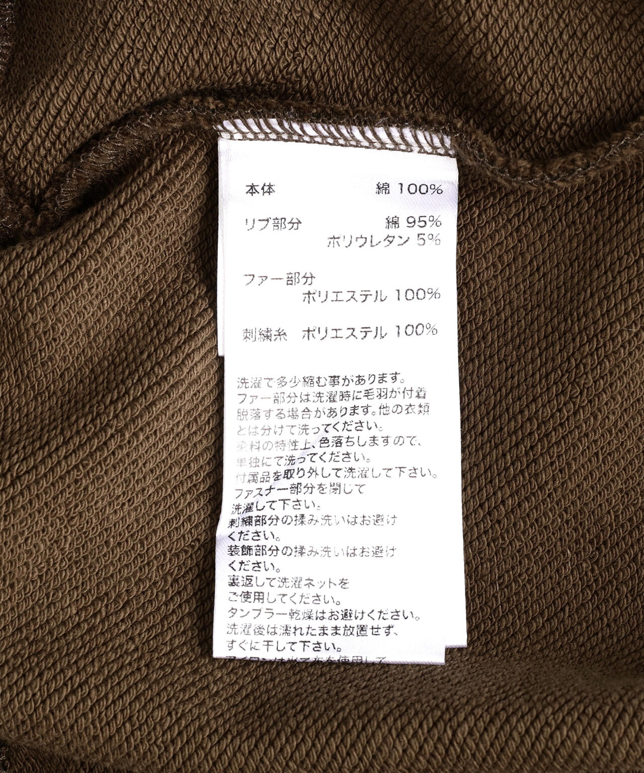 SUPPLIER/サプライヤー/FAUX FUR CROSS ZIP HOODIE