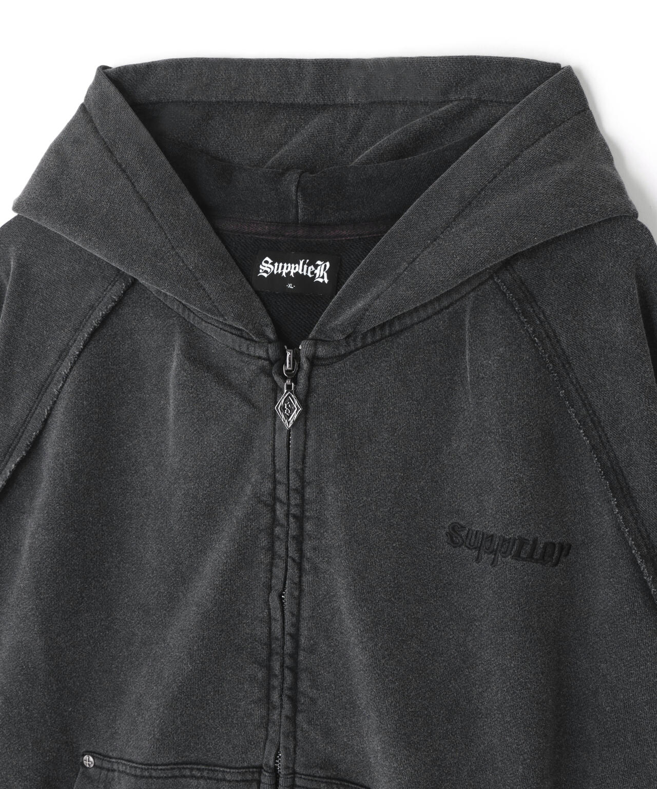 SUPPLIER/サプライヤー/LEATHER PATCH ZIP HOODIE