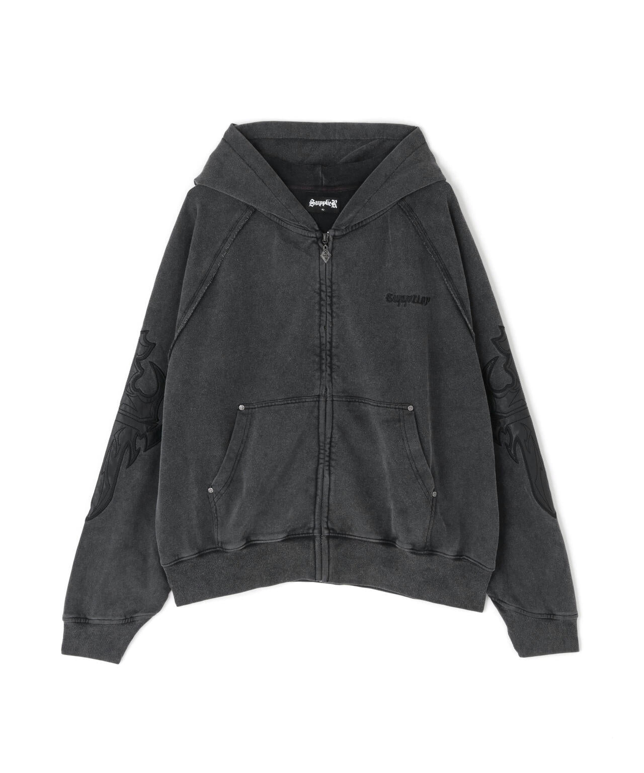 SUPPLIER/サプライヤー/LEATHER PATCH ZIP HOODIE