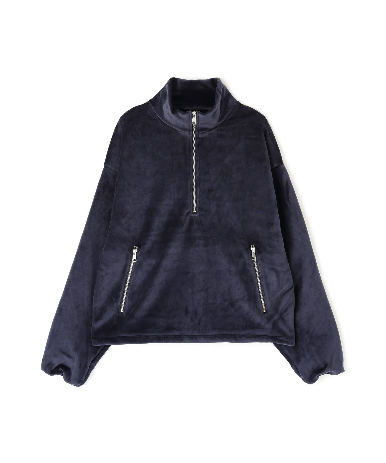 DankeSchon/ダンケシェーン/W-FACE VELOUR HALF ZIP STAND