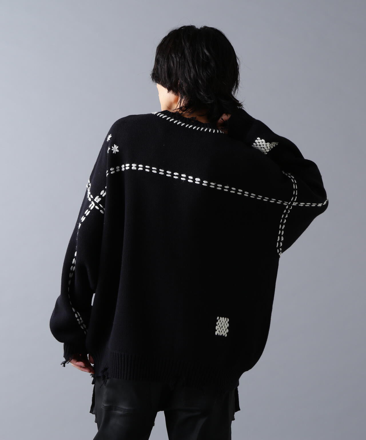 DankeSchon/ダンケシェーン/HAND STITCH KNIT CREWNECK