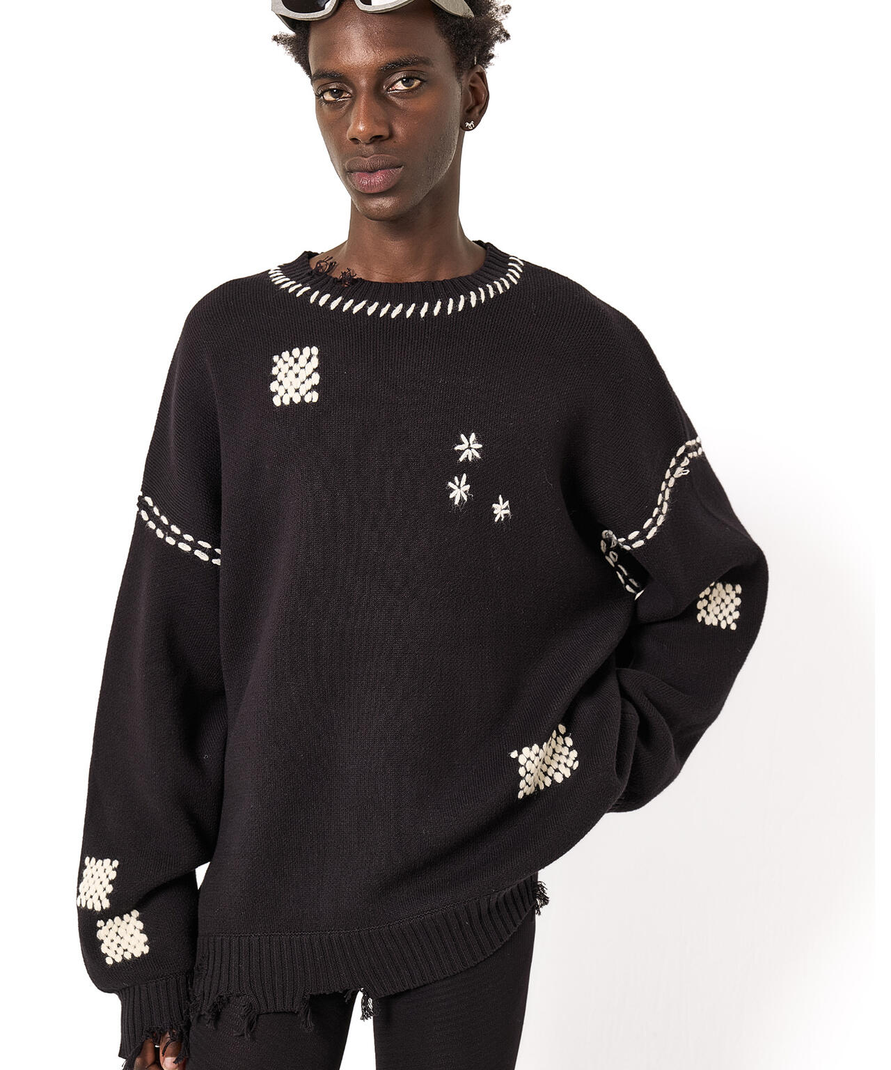 DankeSchon/ダンケシェーン/HAND STITCH KNIT CREWNECK
