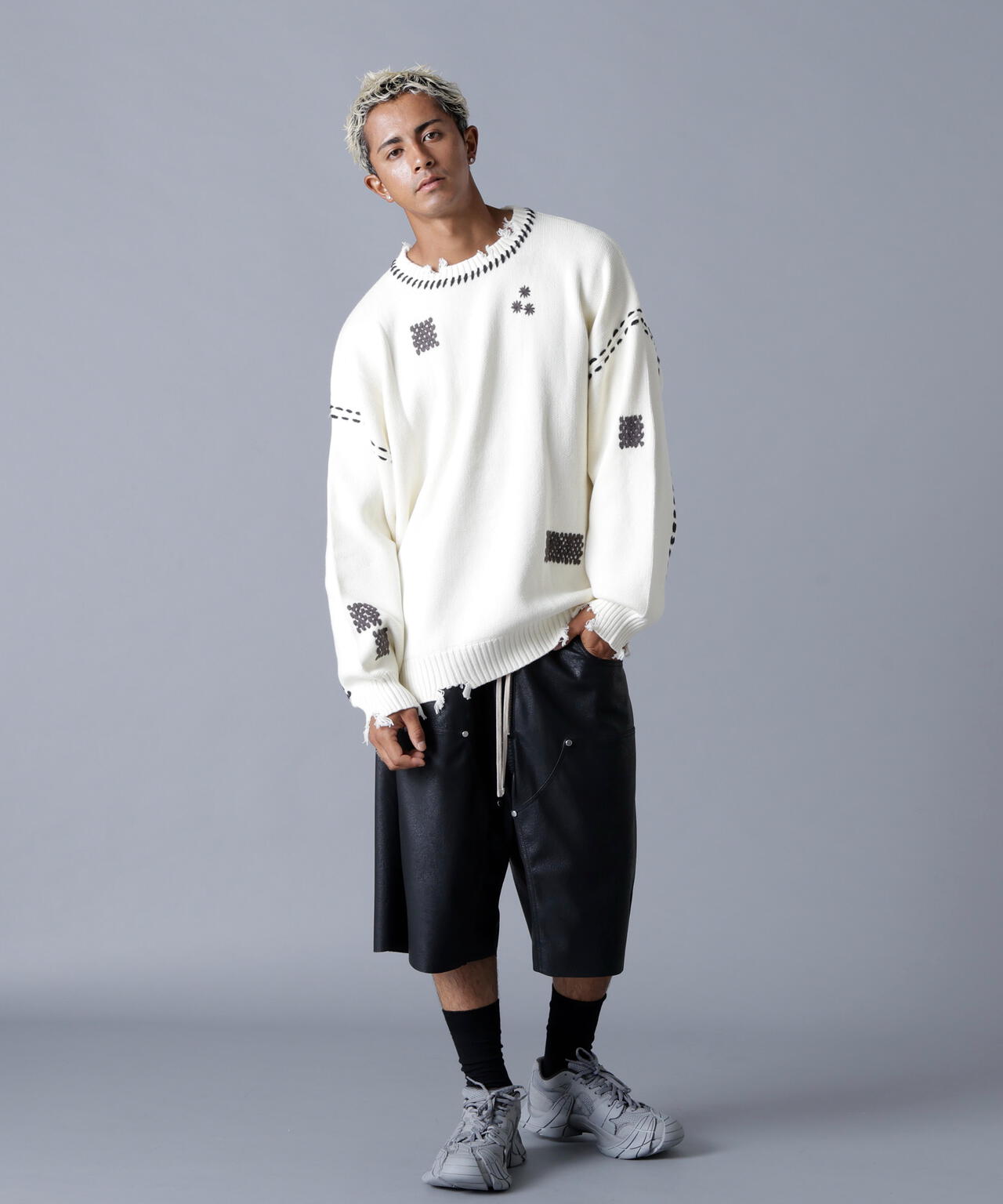 DankeSchon/ダンケシェーン/HAND STITCH KNIT CREWNECK